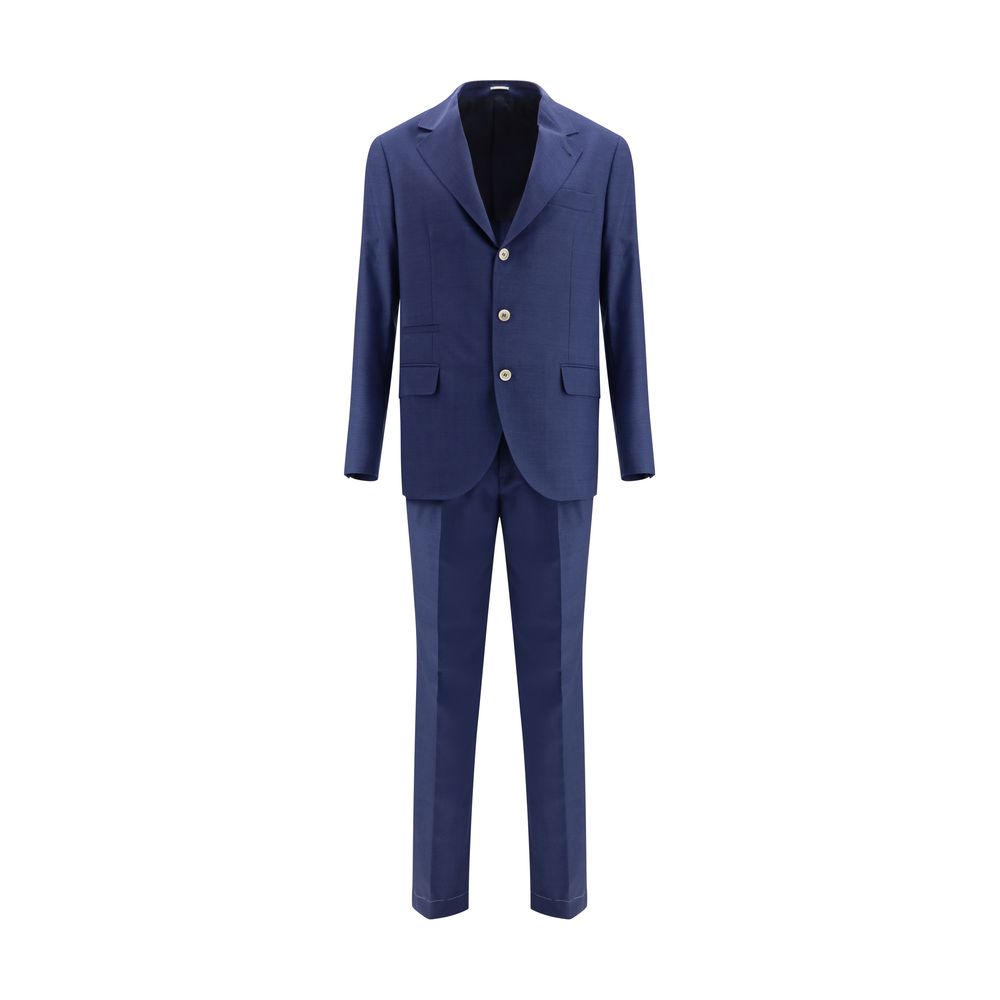 Brunello Cucinelli Blue Fleece Wool Two-Piece Suit | Regal Royce