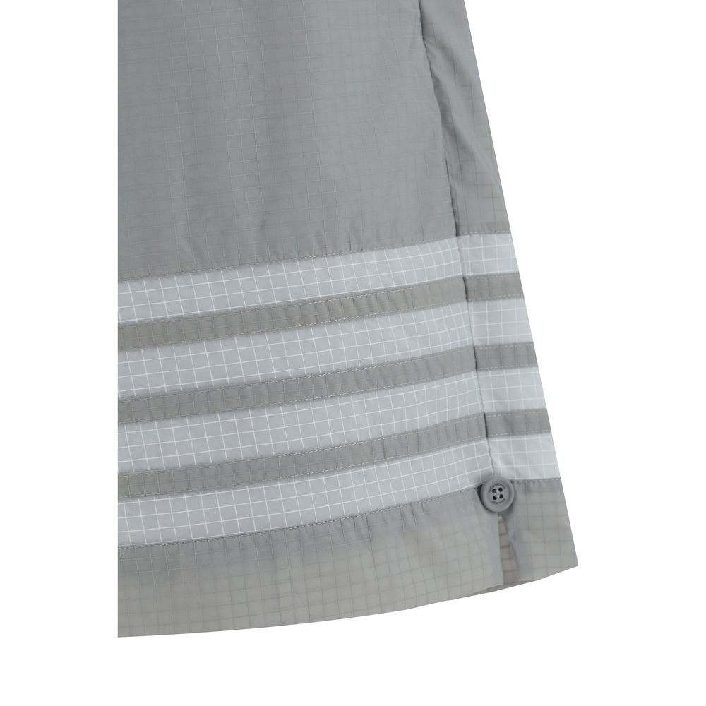 Thom Browne Gray Polyamide Bermuda Shorts | Regal Royce