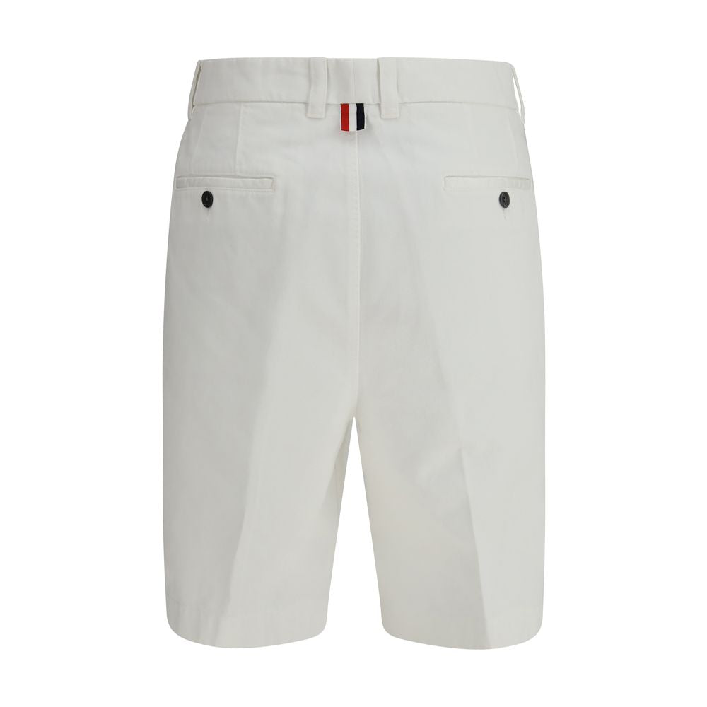 Thom Browne White Polyester Bermuda Shorts | Regal Royce