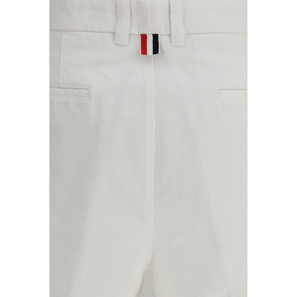 Thom Browne White Polyester Bermuda Shorts | Regal Royce