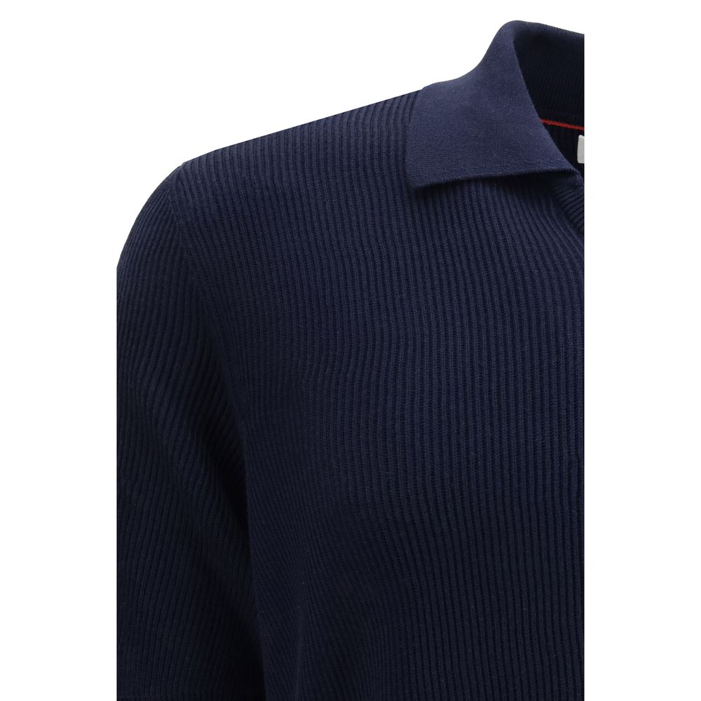 Brunello Cucinelli Blue Cotton Dress Shirt | Regal Royce