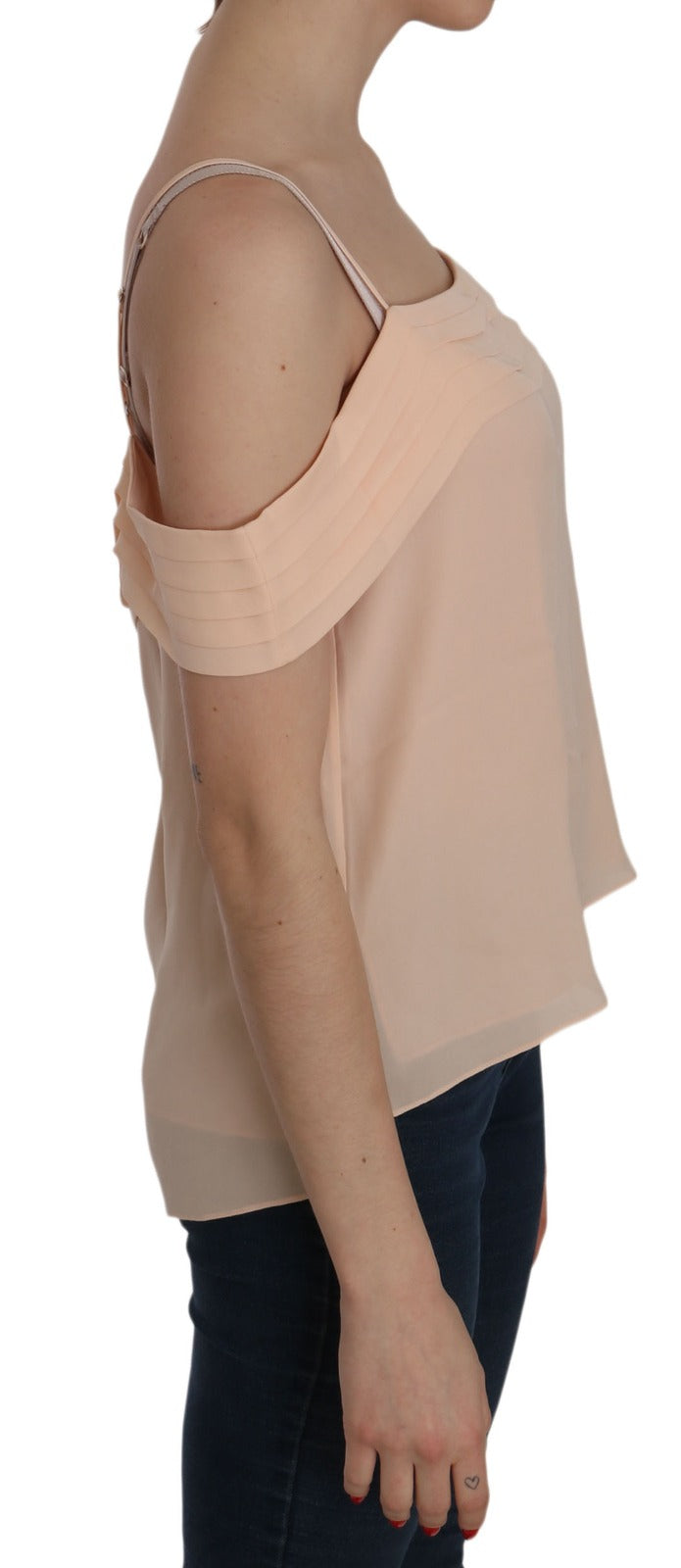 Alexander Wang Orange Off Shoulder Strap Square Neck Top Blouse | Regal Royce