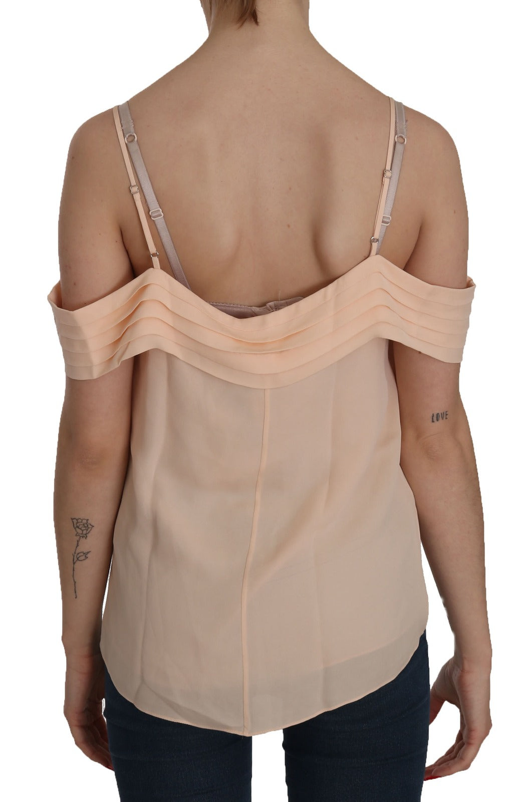 Alexander Wang Orange Off Shoulder Strap Square Neck Top Blouse | Regal Royce