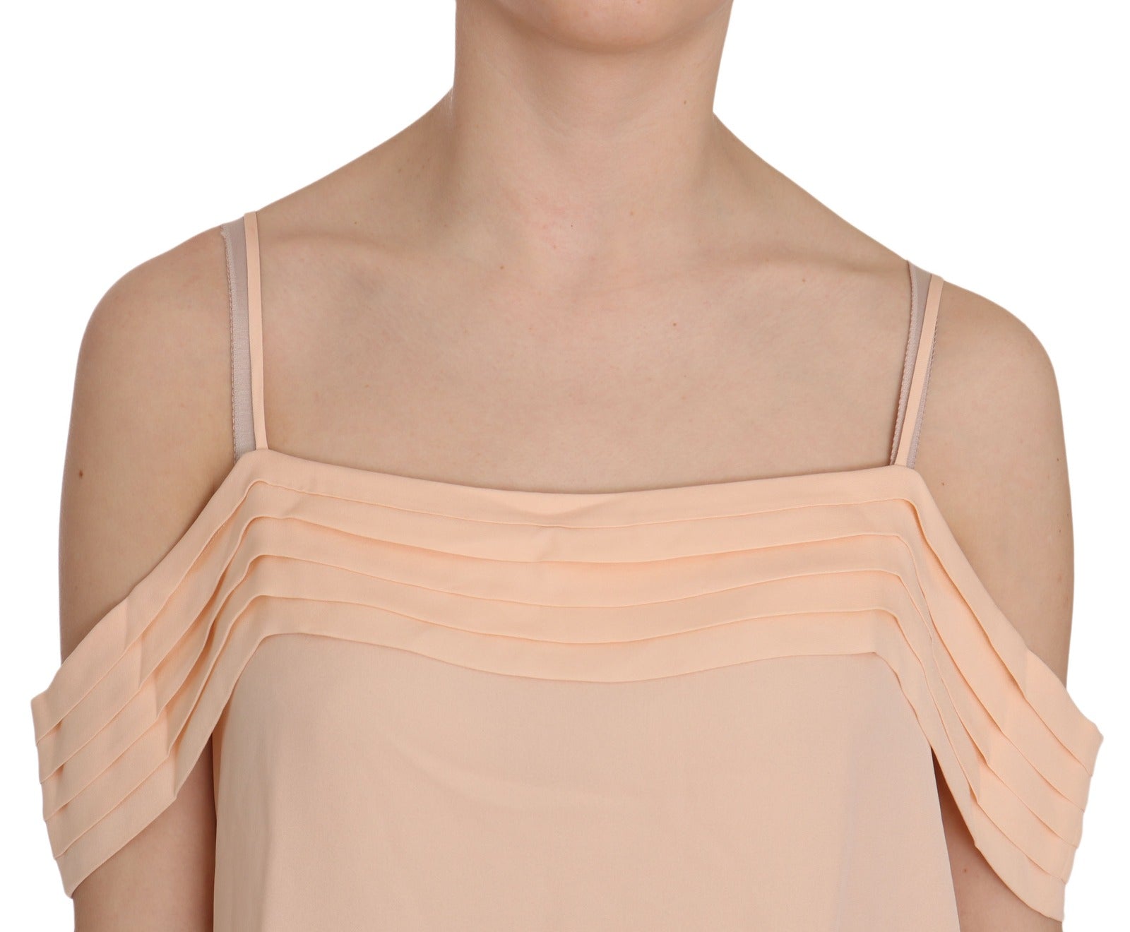 Alexander Wang Orange Off Shoulder Strap Square Neck Top Blouse | Regal Royce