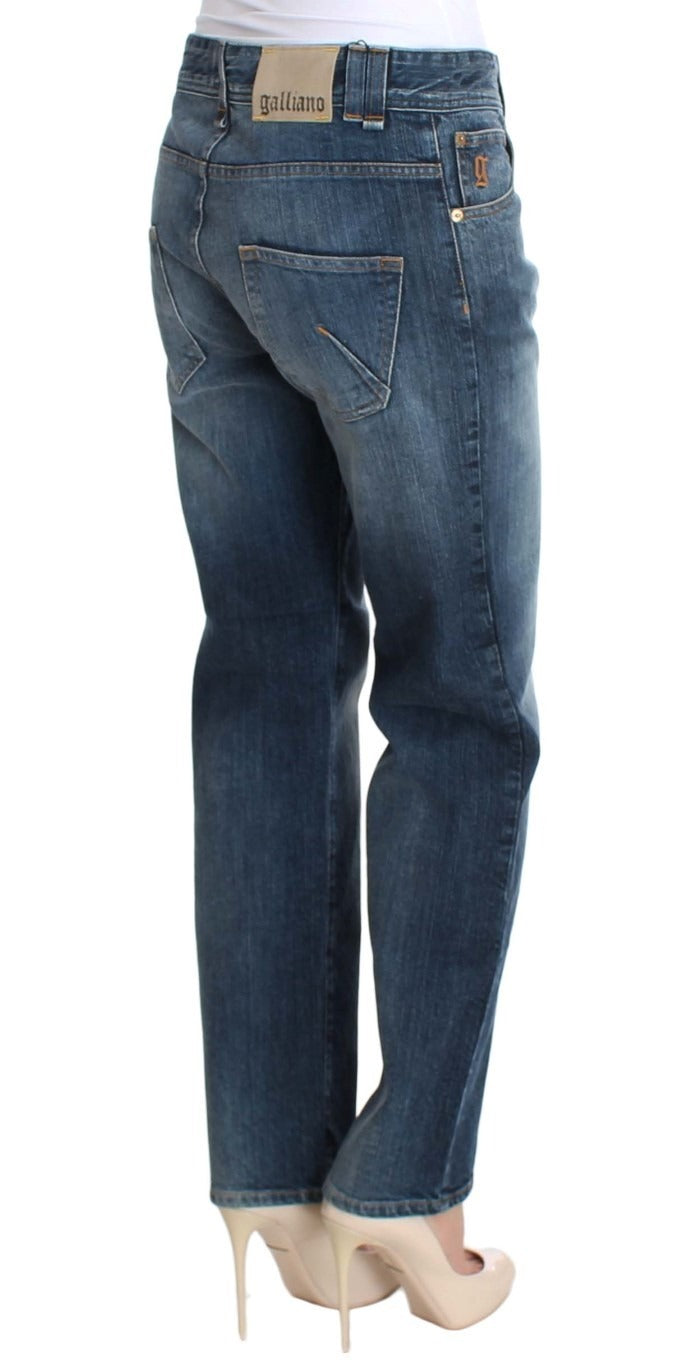 John Galliano Blue Wash Relaxed Fit Cotton Stretch Denim Jeans | Regal Royce