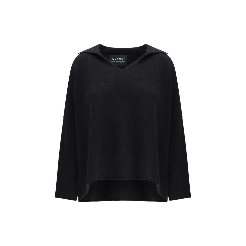 Alanui Black Cashmere Sweatshirt | Regal Royce