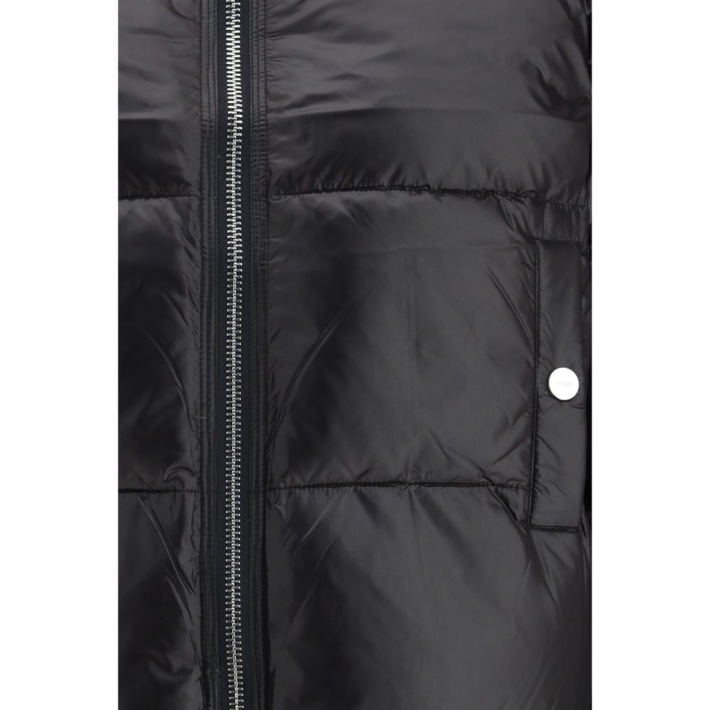 Ganni Black Nylon Shell Jacket | Regal Royce