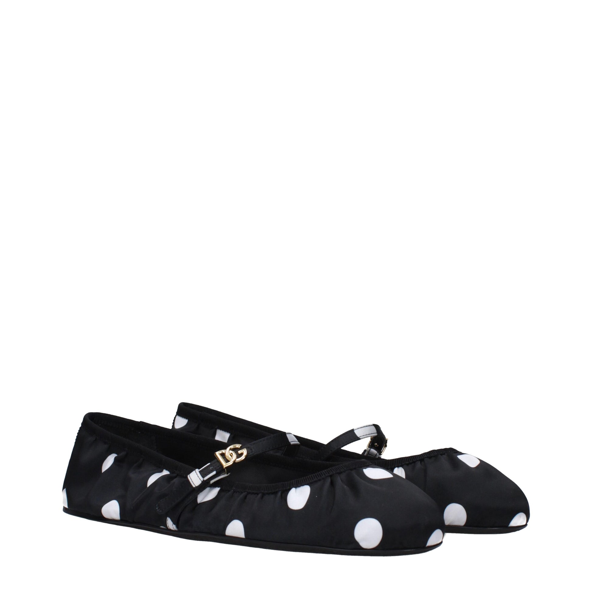Dolce & Gabbana Black Fabric Ballet Flats | Regal Royce