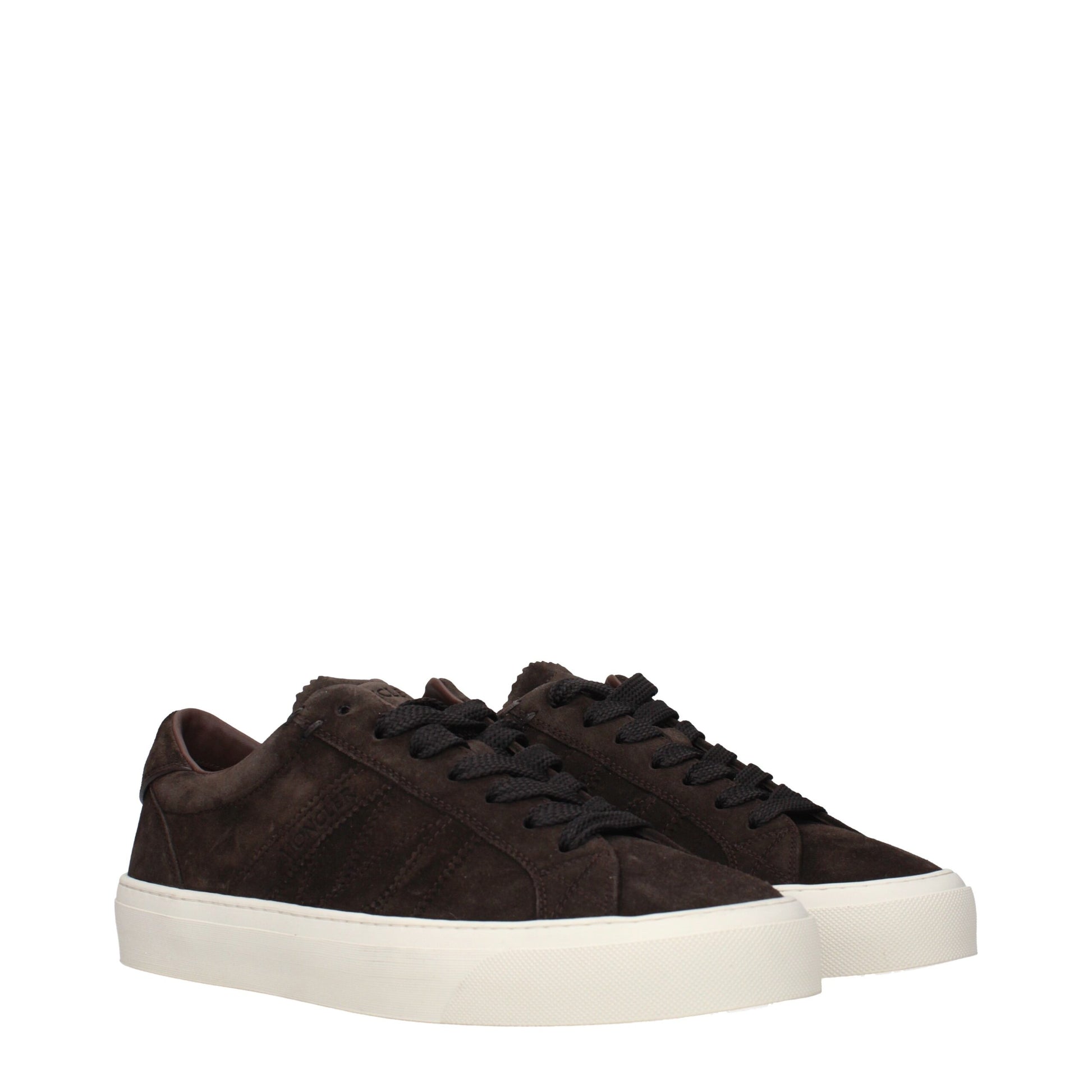 Moncler Brown Leather Low Top Sneakers | Regal Royce