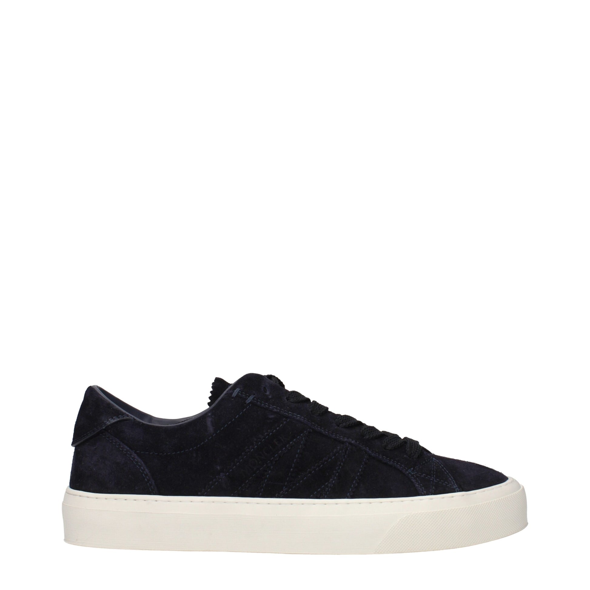 Moncler Blue Leather Low Top Sneakers | Regal Royce