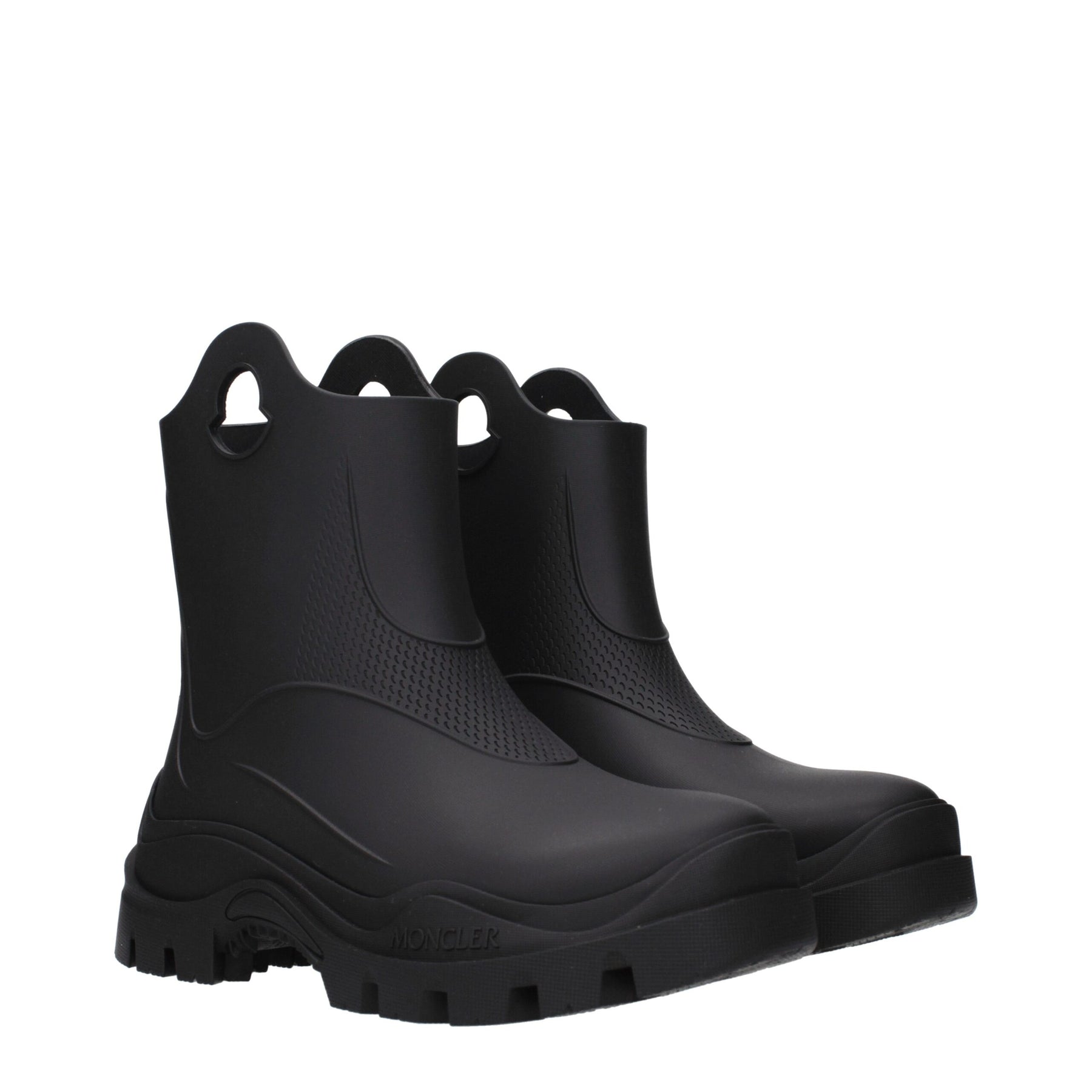 Moncler Black Cotton Ankle Boots | Regal Royce