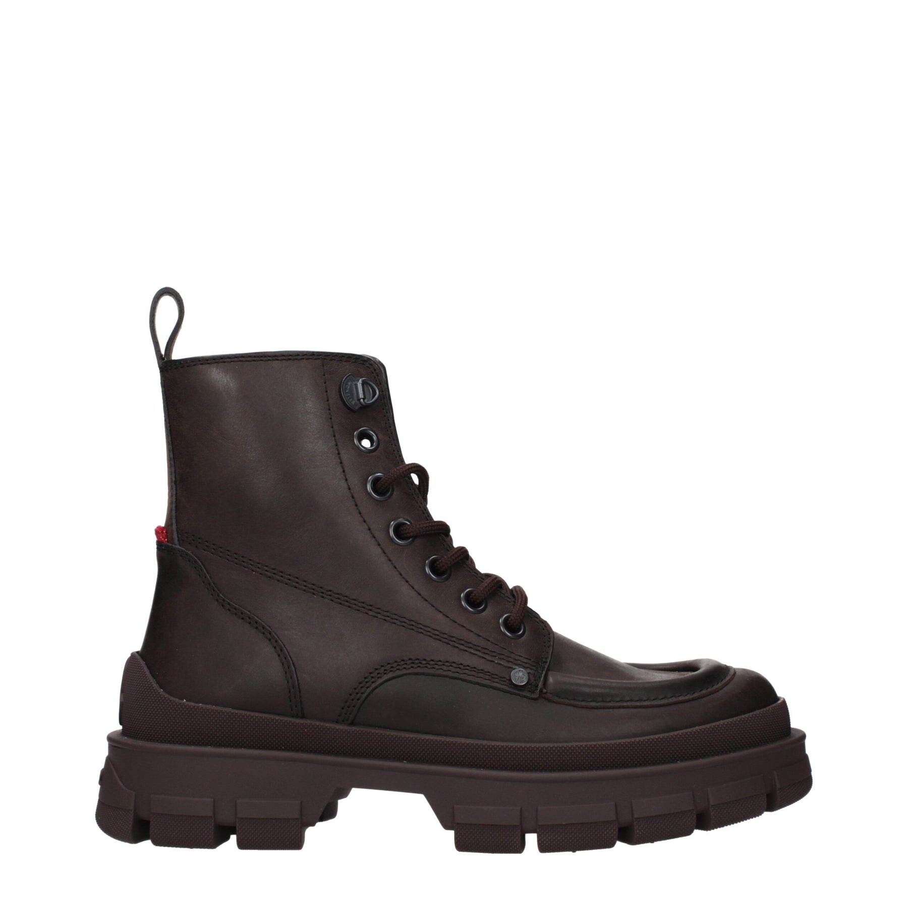 Moncler Brown Leather Ankle Boots | Regal Royce
