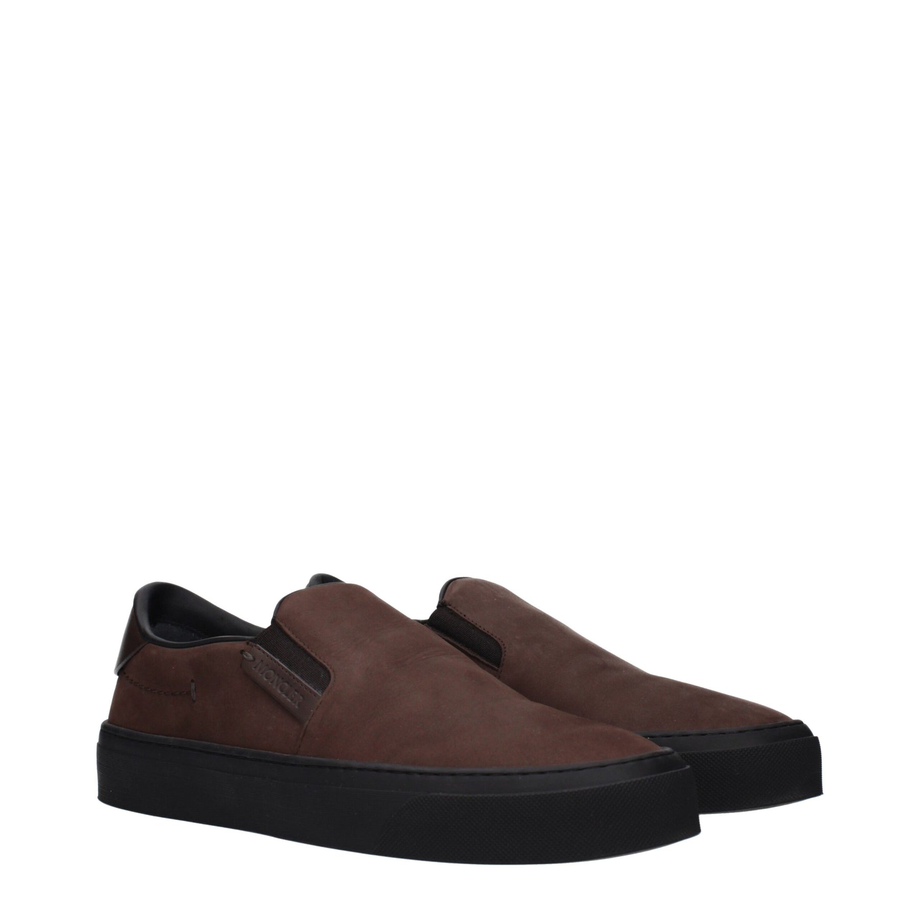 Moncler Brown Leather Slip-On Loafers | Regal Royce