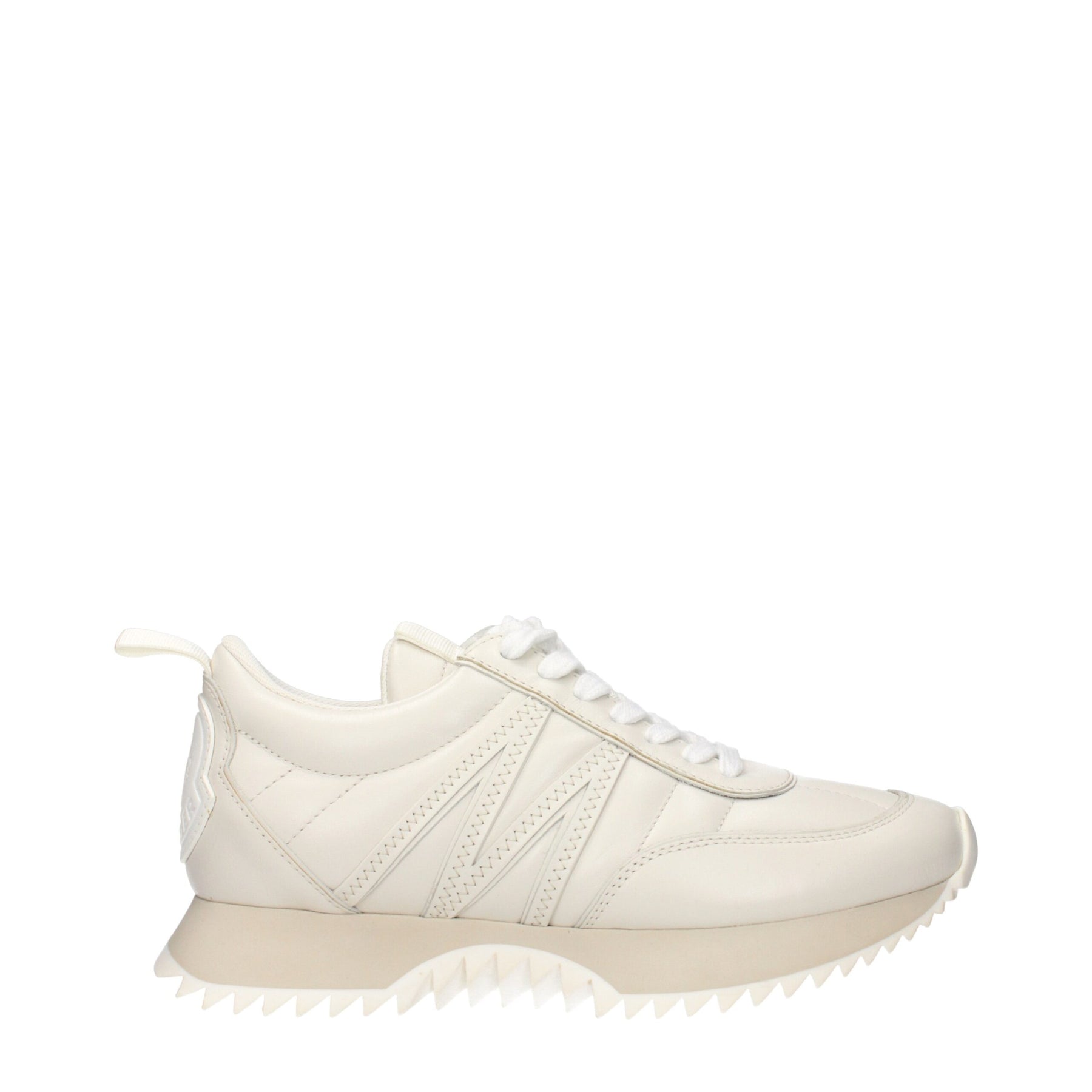 Moncler Beige Leather Low Top Sneakers | Regal Royce