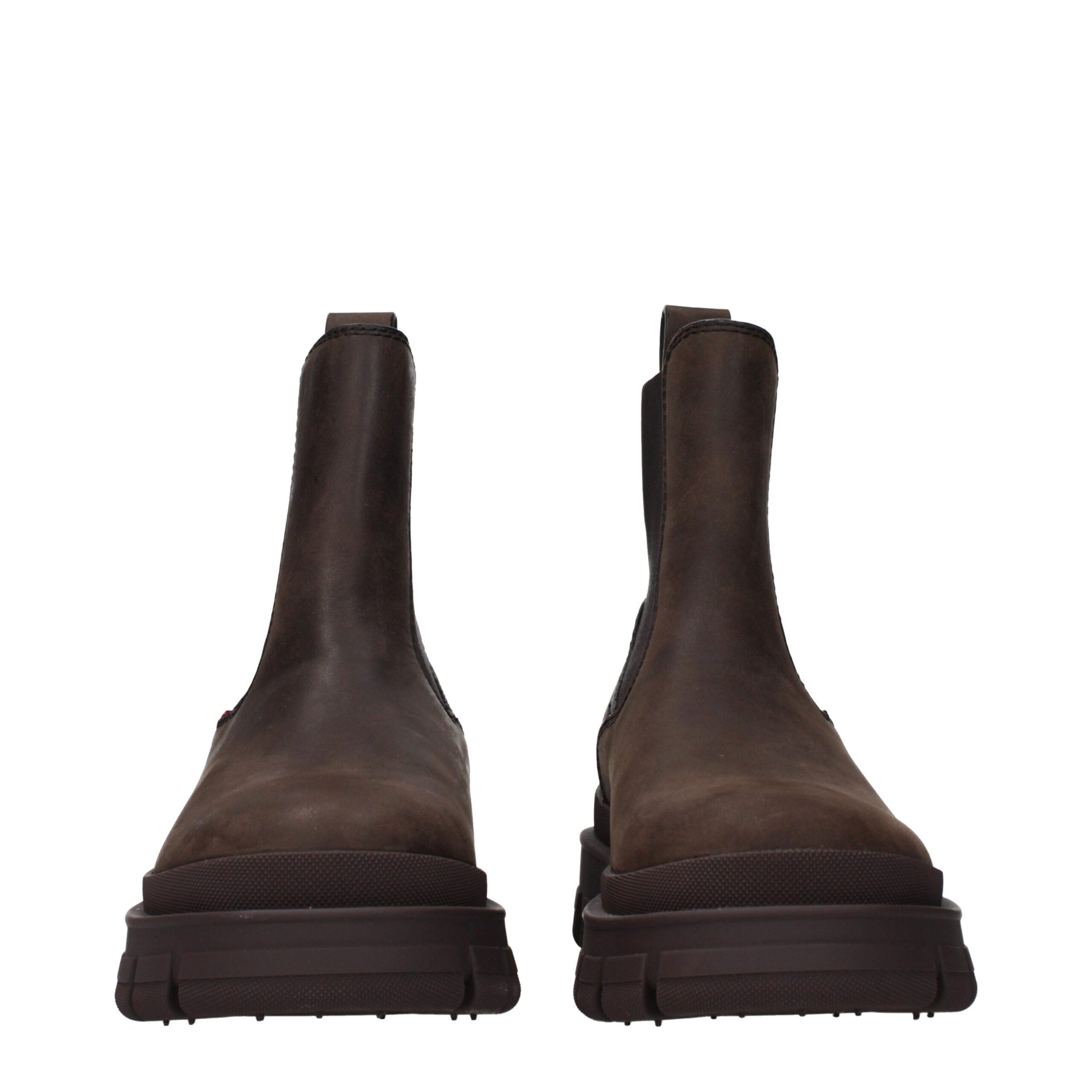 Moncler Brown Leather Ankle Boots | Regal Royce