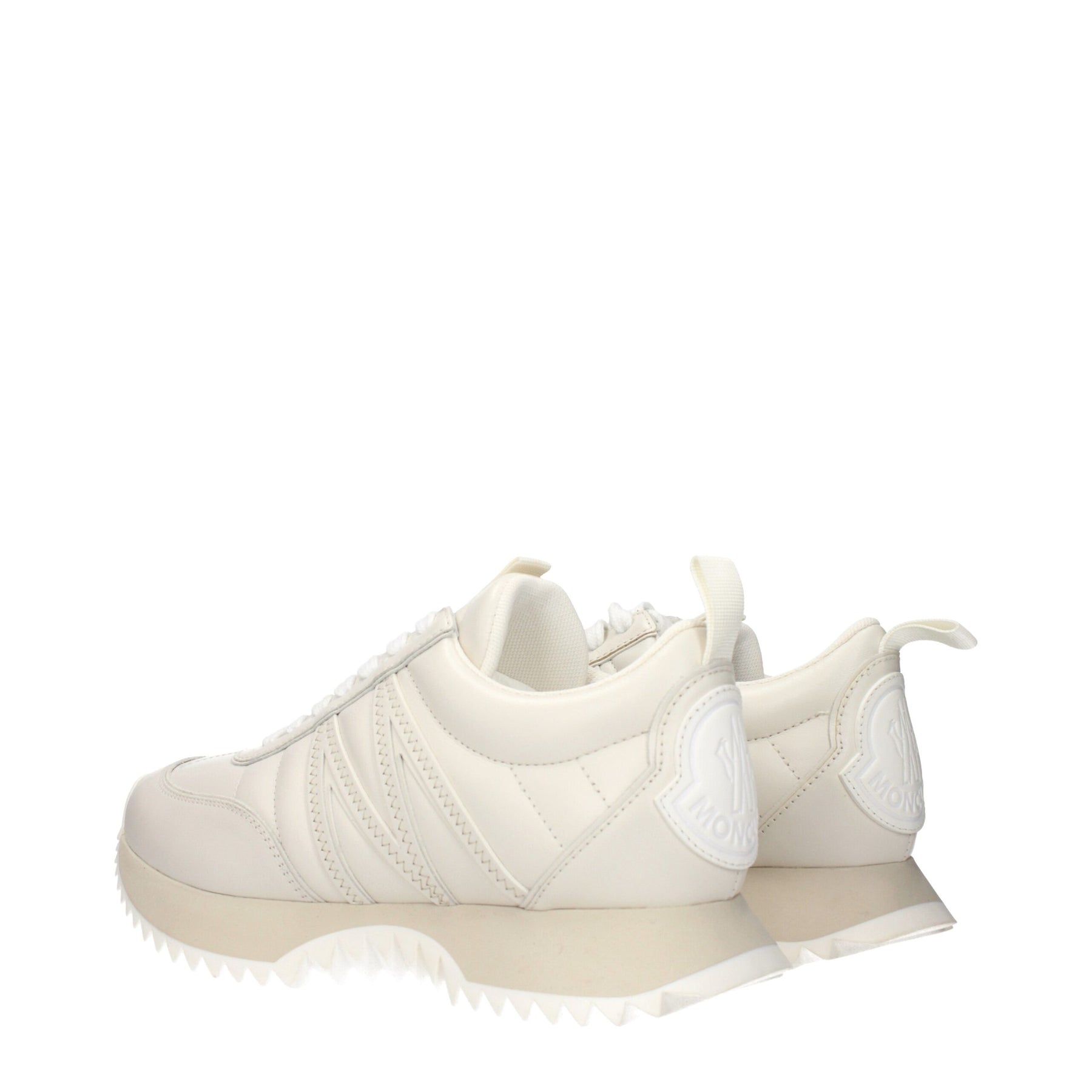 Moncler Beige Leather Low Top Sneakers | Regal Royce