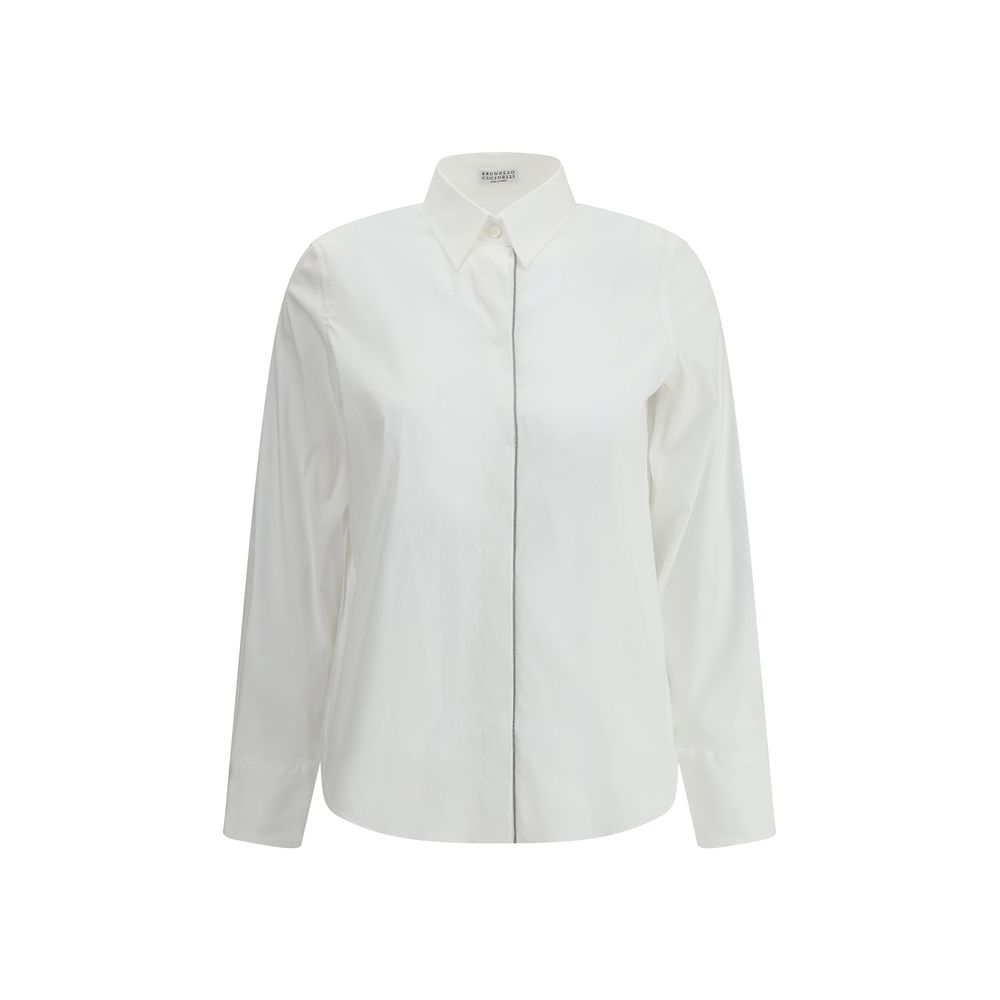 Brunello Cucinelli White Cotton Dress Shirt | Regal Royce
