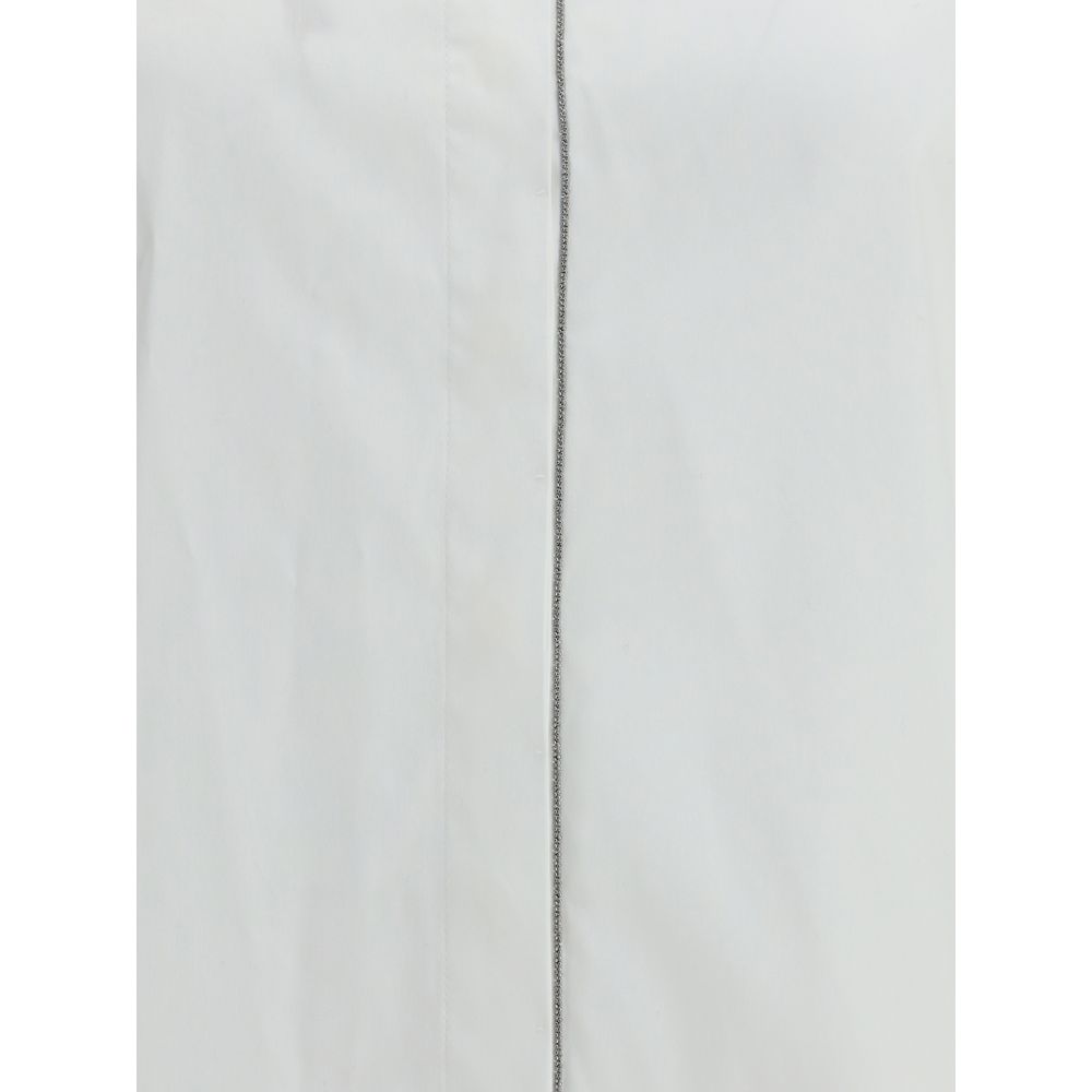 Brunello Cucinelli White Cotton Dress Shirt | Regal Royce