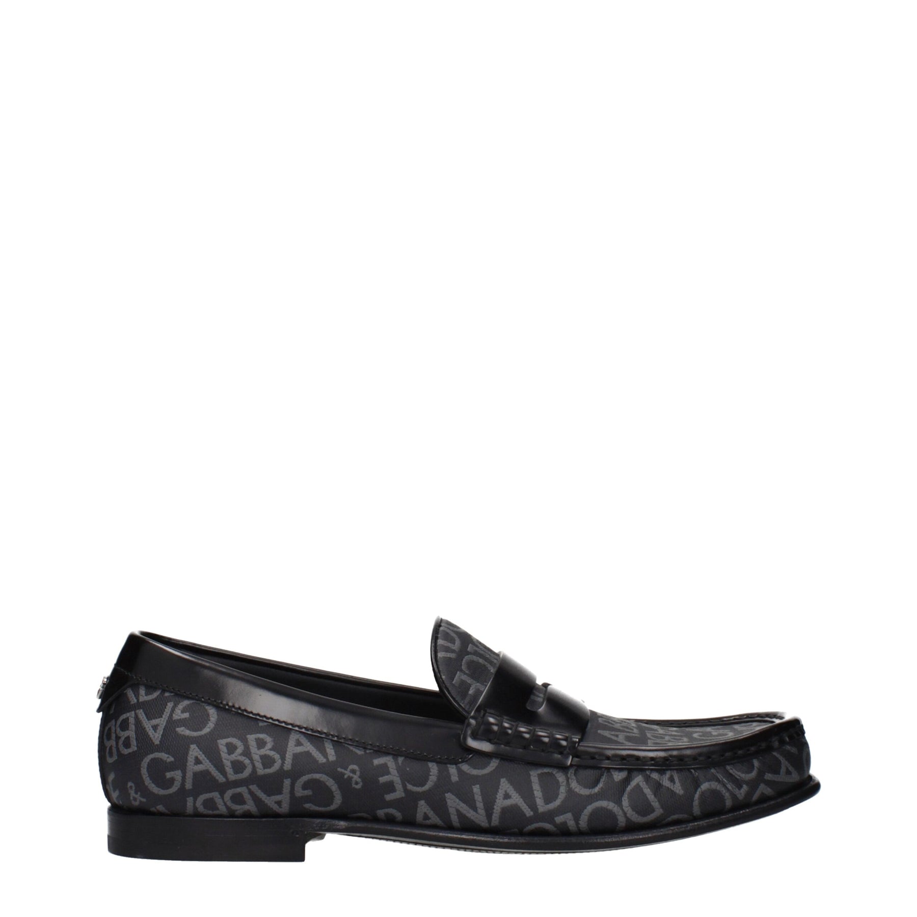 Dolce & Gabbana Black Fabric Slip-On Loafers | Regal Royce