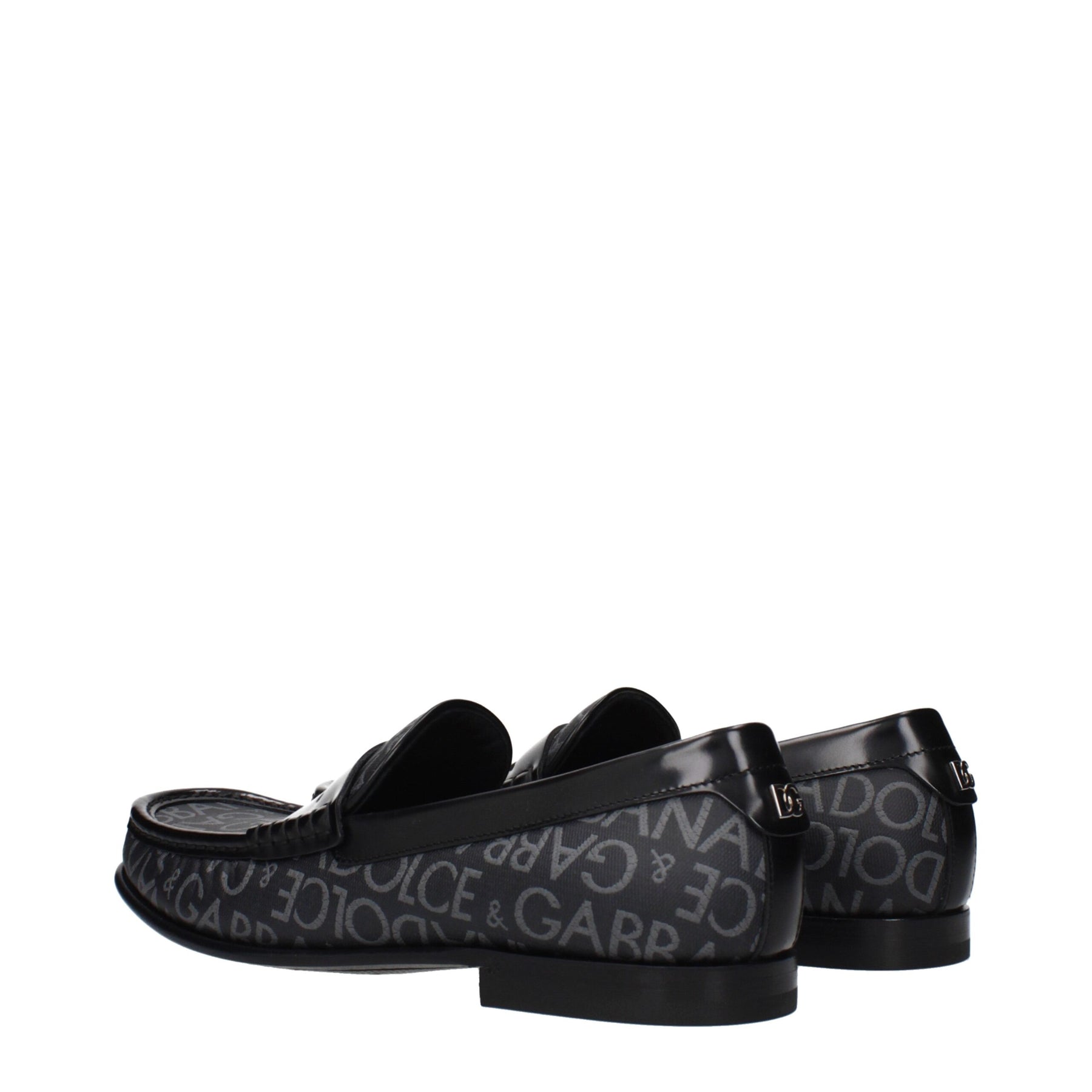 Dolce & Gabbana Black Fabric Slip-On Loafers | Regal Royce