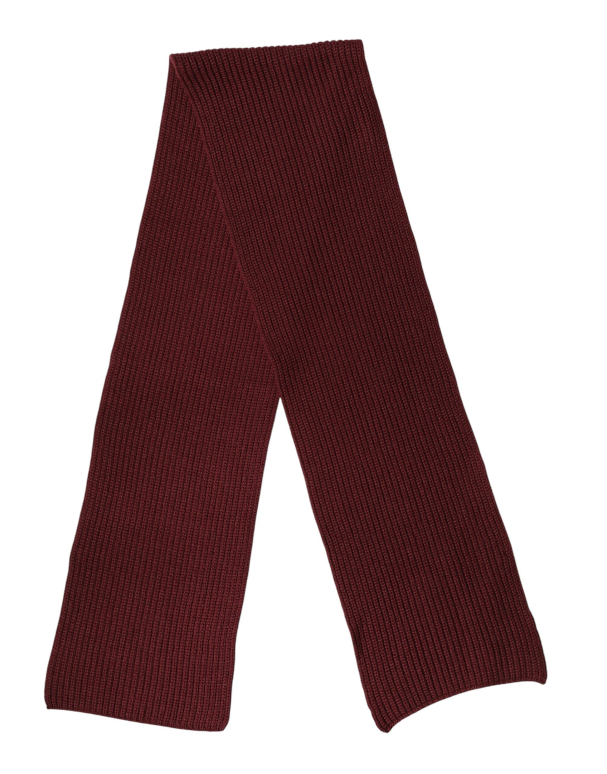 Dolce & Gabbana Maroon Cashmere Knitted NeckWrap Shawl Scarf | Regal Royce