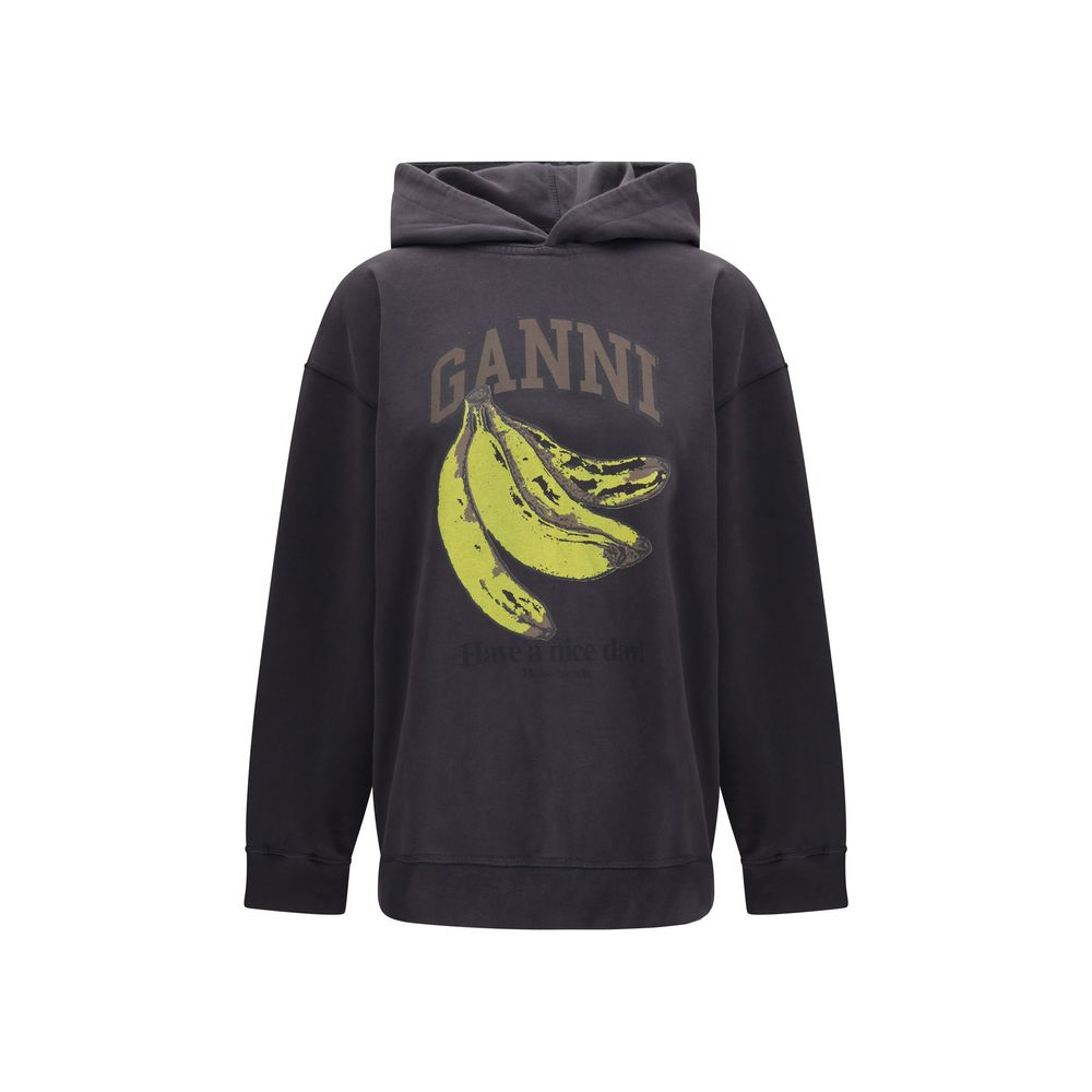 Ganni Black Fabric Sweatshirt | Regal Royce