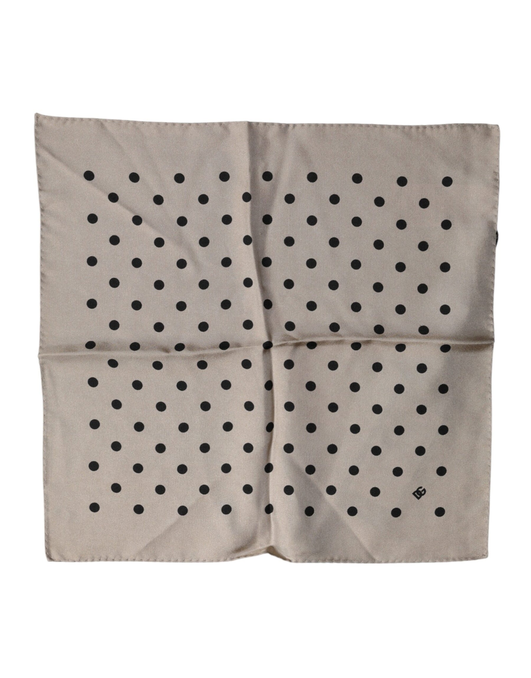 Dolce & Gabbana Brown Polka Dot Square Handkerchief Scarf | Regal Royce
