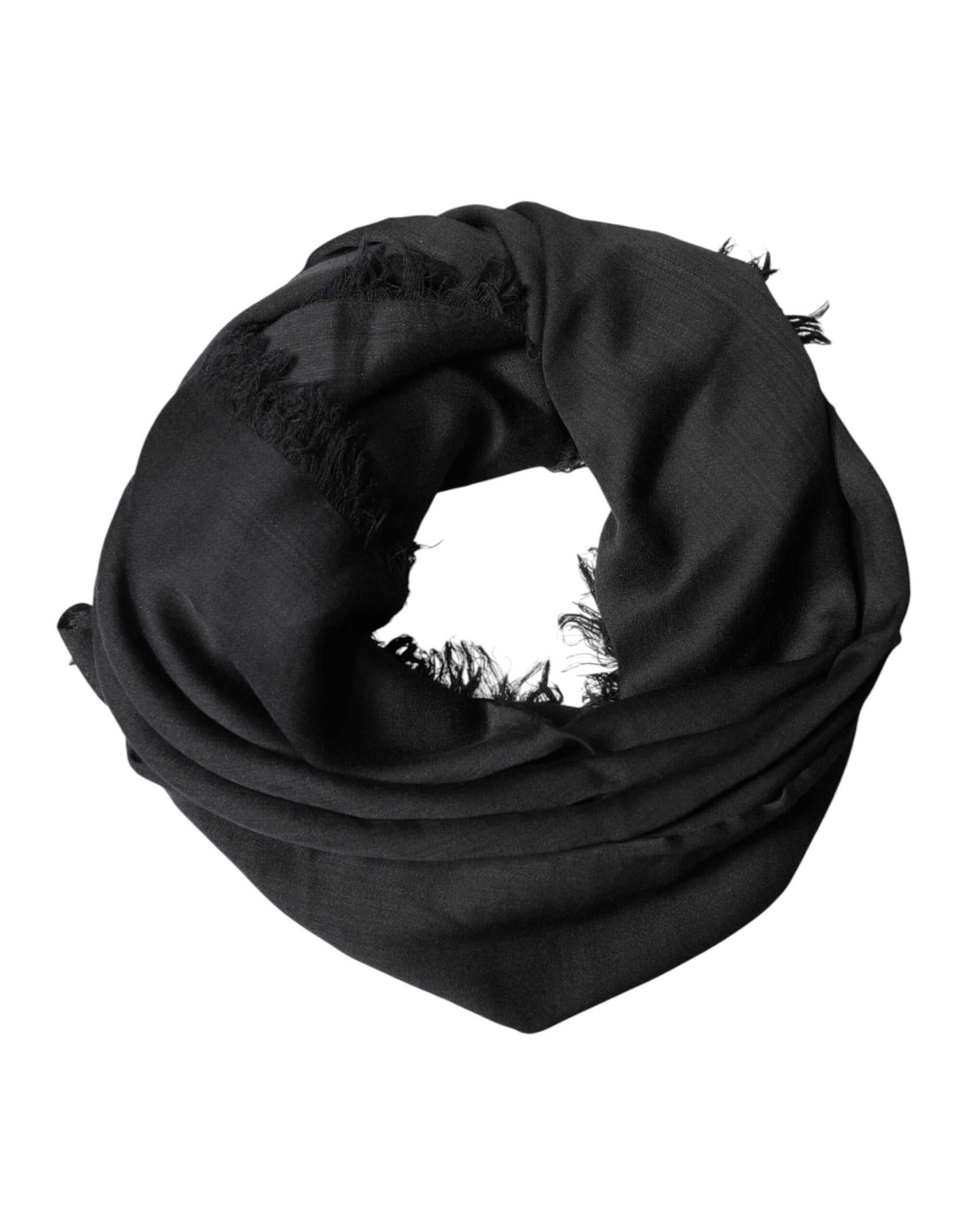 Dolce & Gabbana Black Lace Stole Neck Wrap Shawl Scarf | Regal Royce
