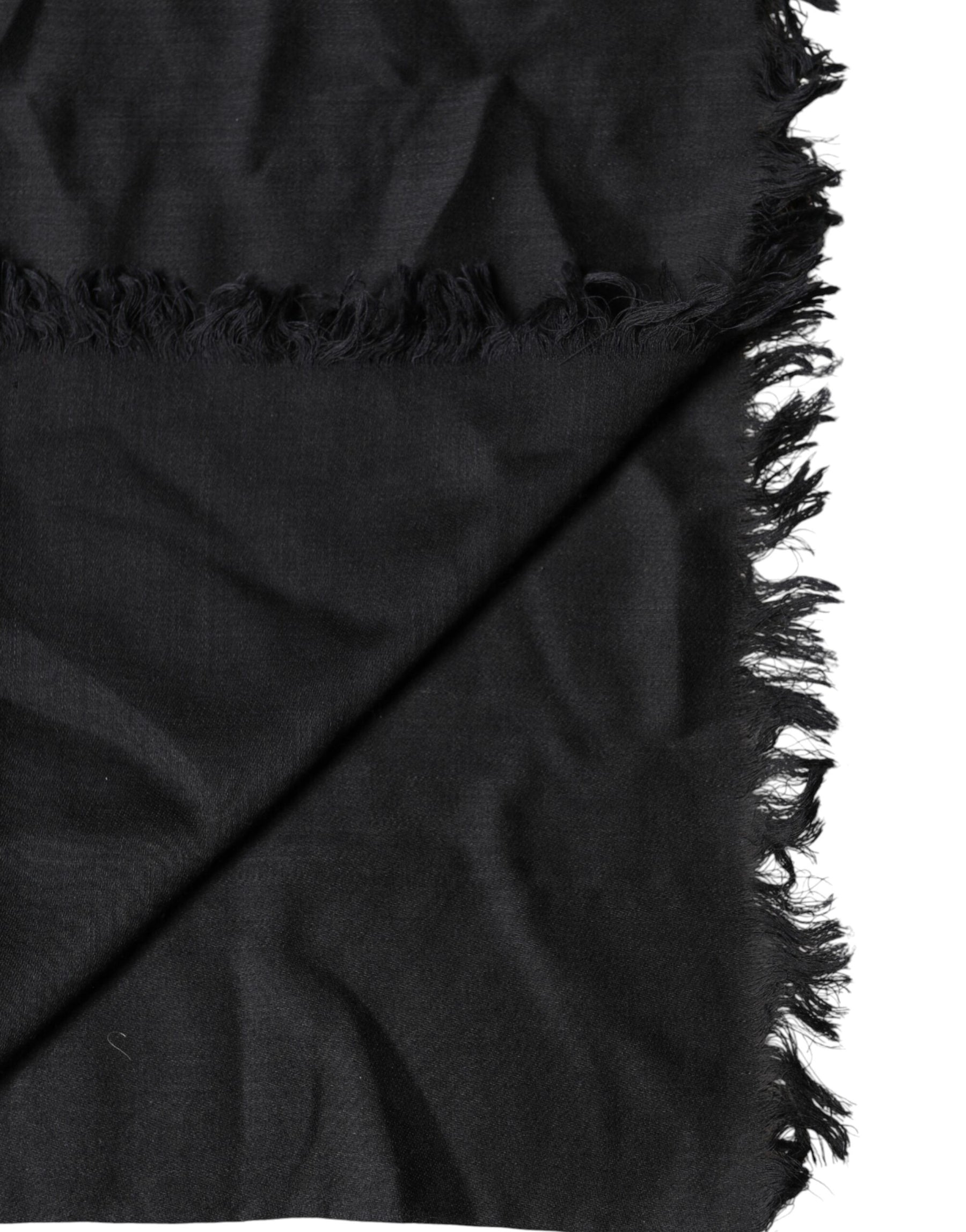Dolce & Gabbana Black Lace Stole Neck Wrap Shawl Scarf | Regal Royce