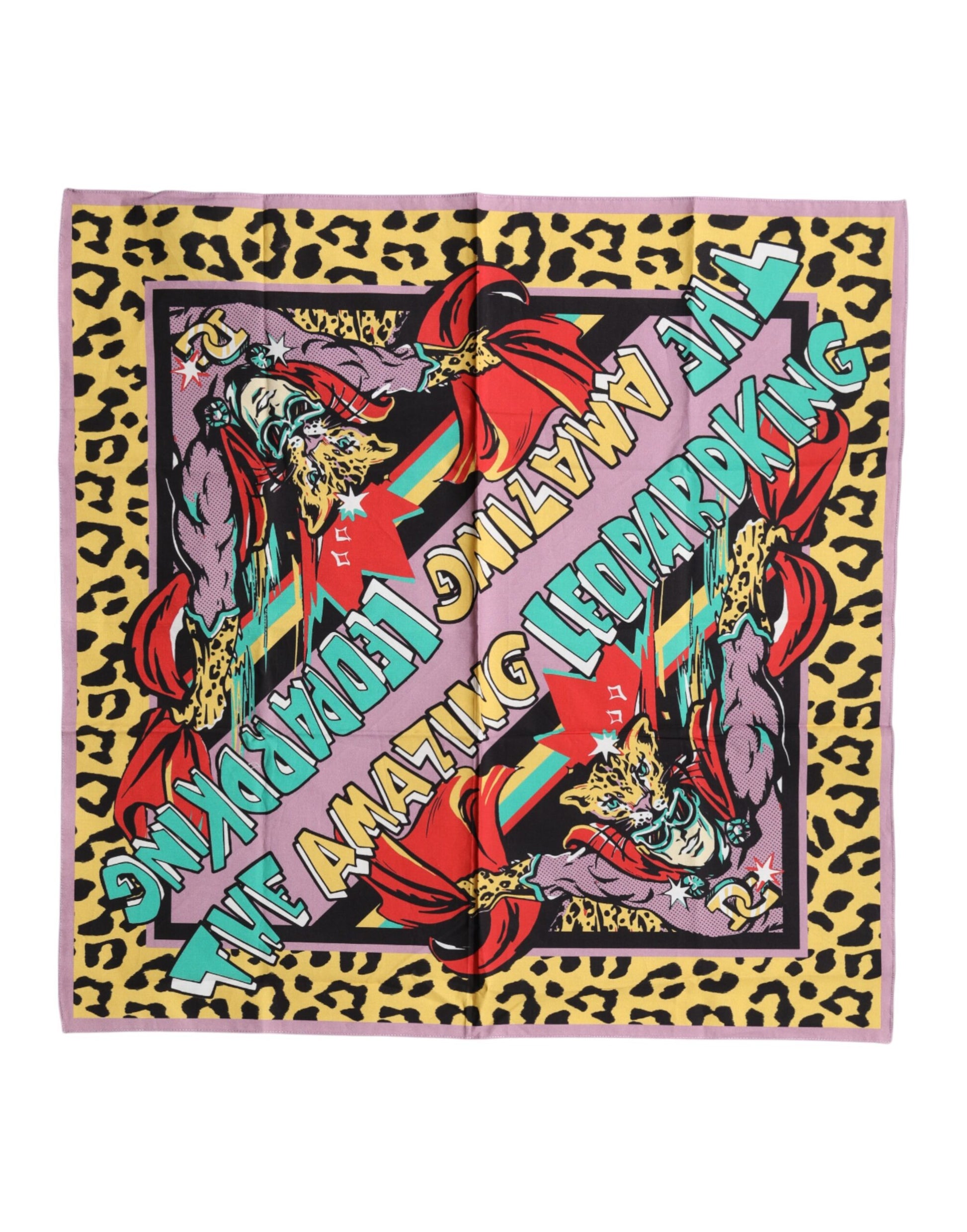 Dolce & Gabbana Multicolor Cartoon Square Foulard Scarf | Regal Royce