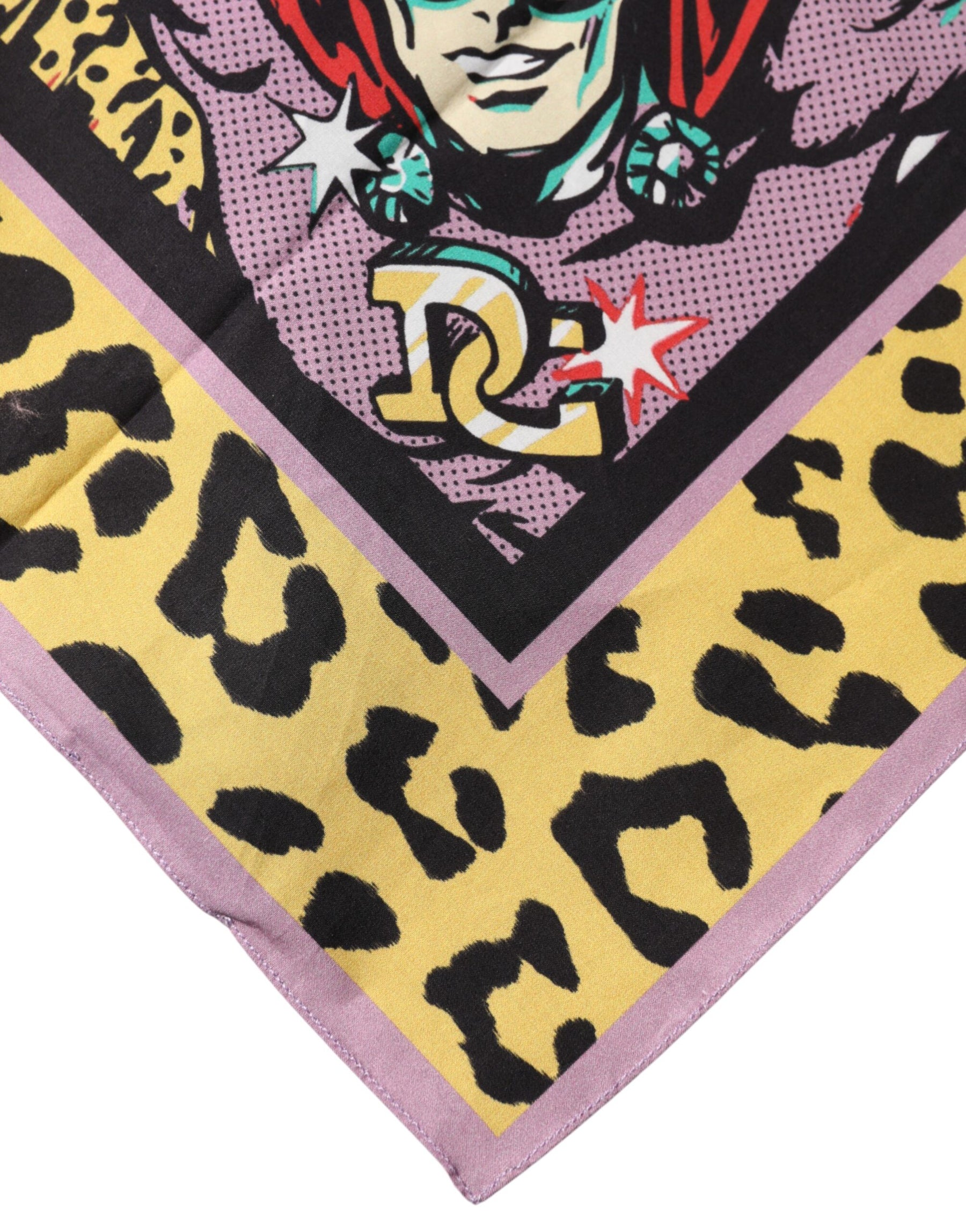 Dolce & Gabbana Multicolor Cartoon Square Foulard Scarf | Regal Royce
