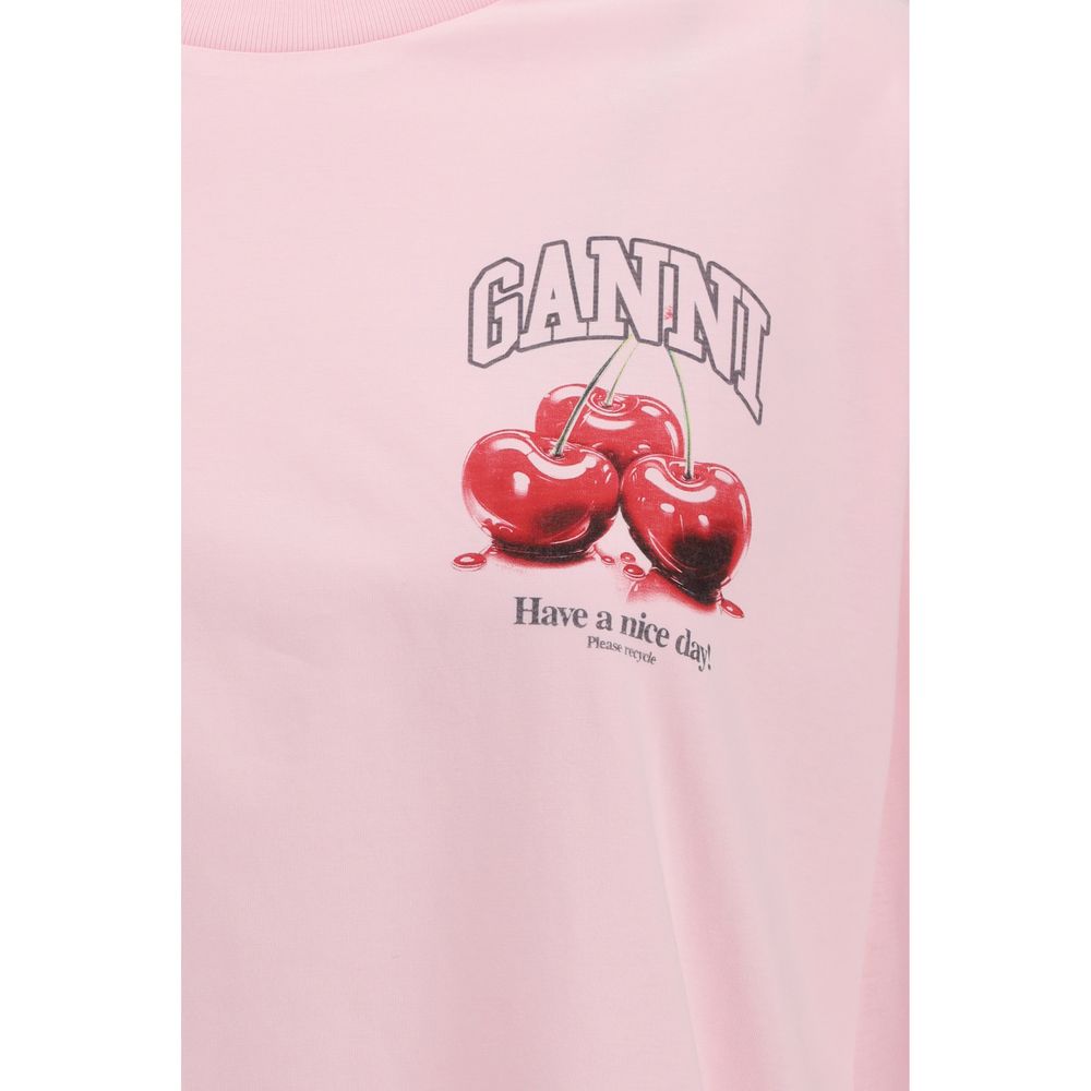 Ganni Multicolor Cotton Long Sleeve T-Shirt | Regal Royce
