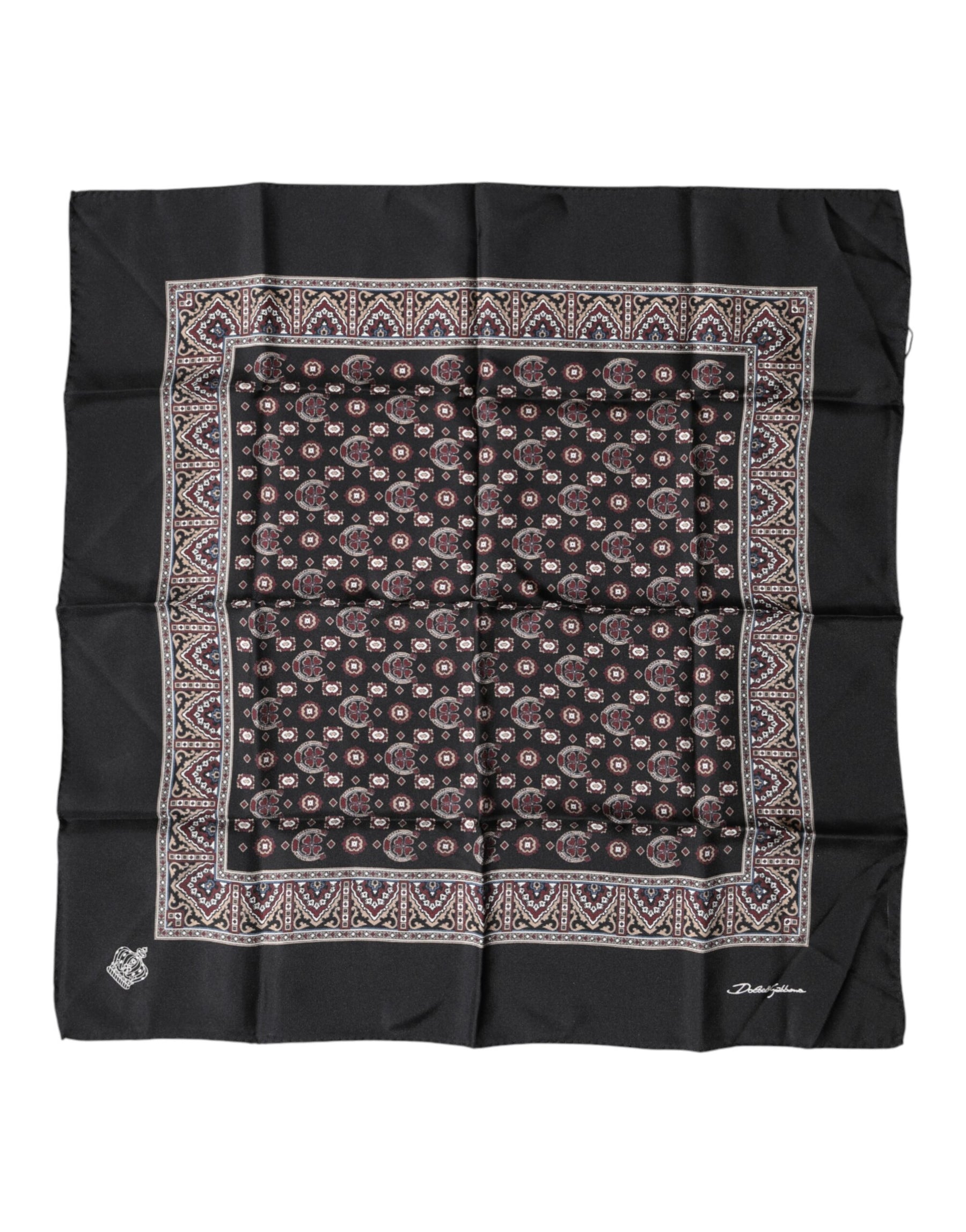 Dolce & Gabbana Multicolor Patterned Men Square Foulard Scarf | Regal Royce