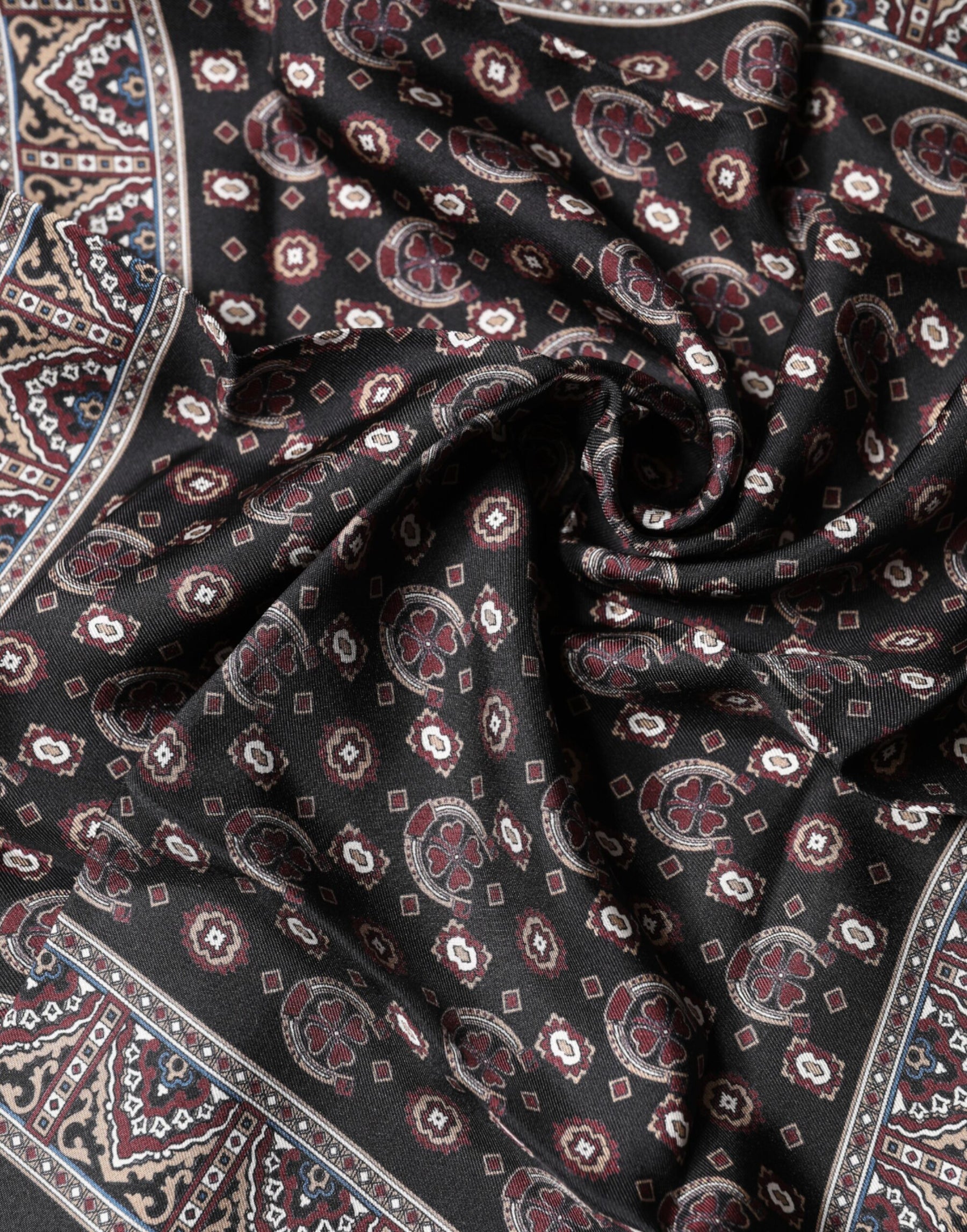 Dolce & Gabbana Multicolor Patterned Men Square Foulard Scarf | Regal Royce