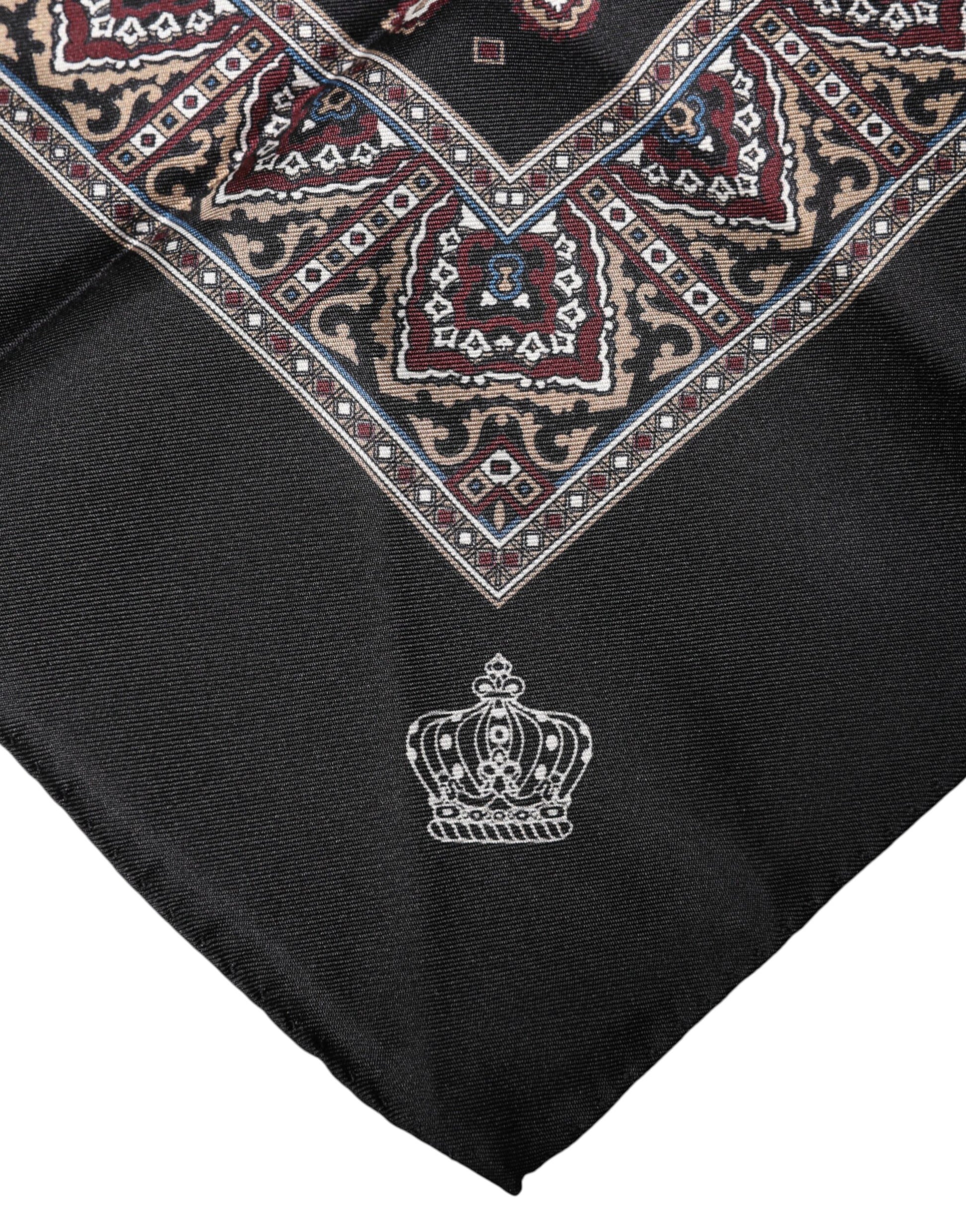 Dolce & Gabbana Multicolor Patterned Men Square Foulard Scarf | Regal Royce
