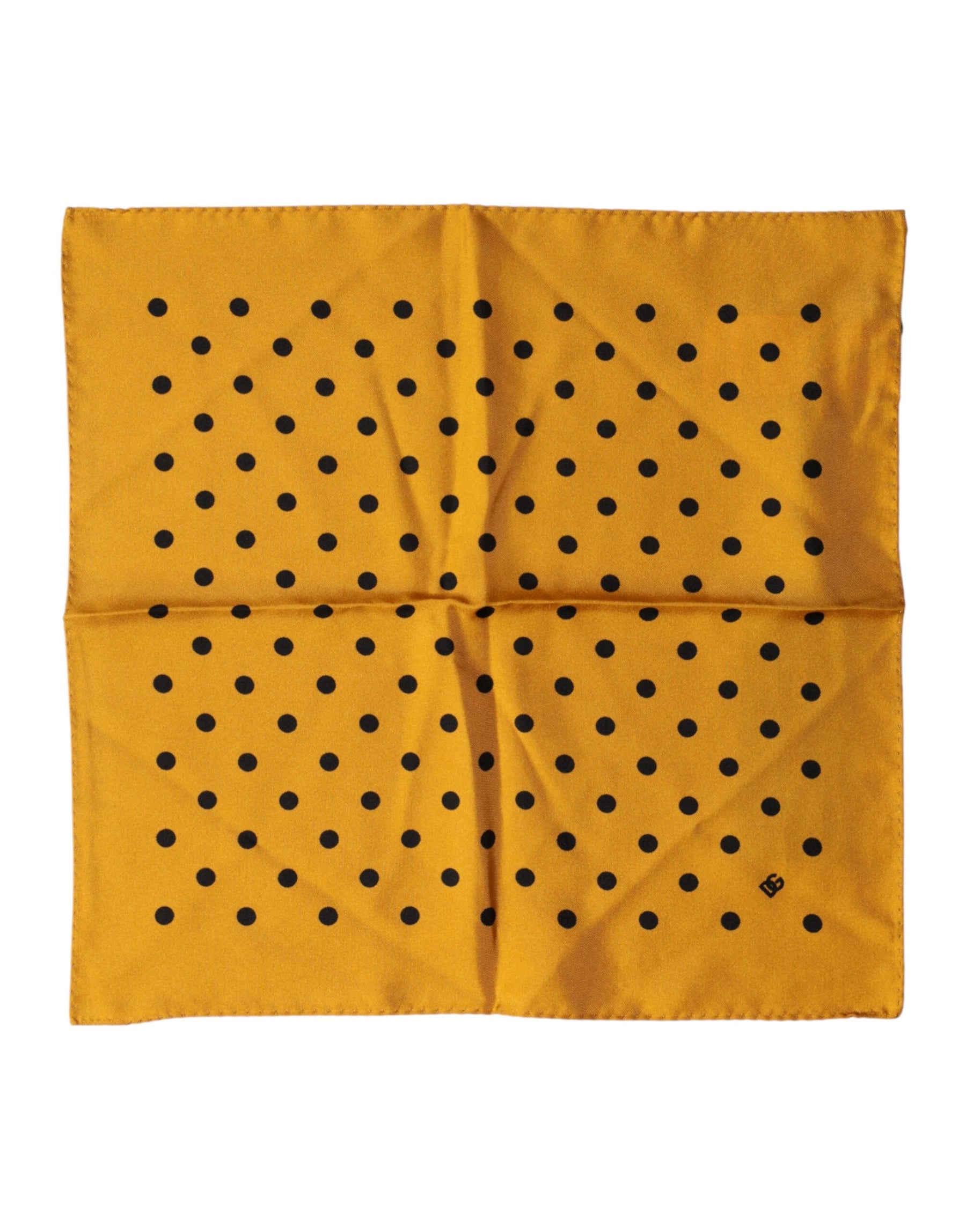 Dolce & Gabbana Orange Polka Dot Square Handkerchief Scarf | Regal Royce
