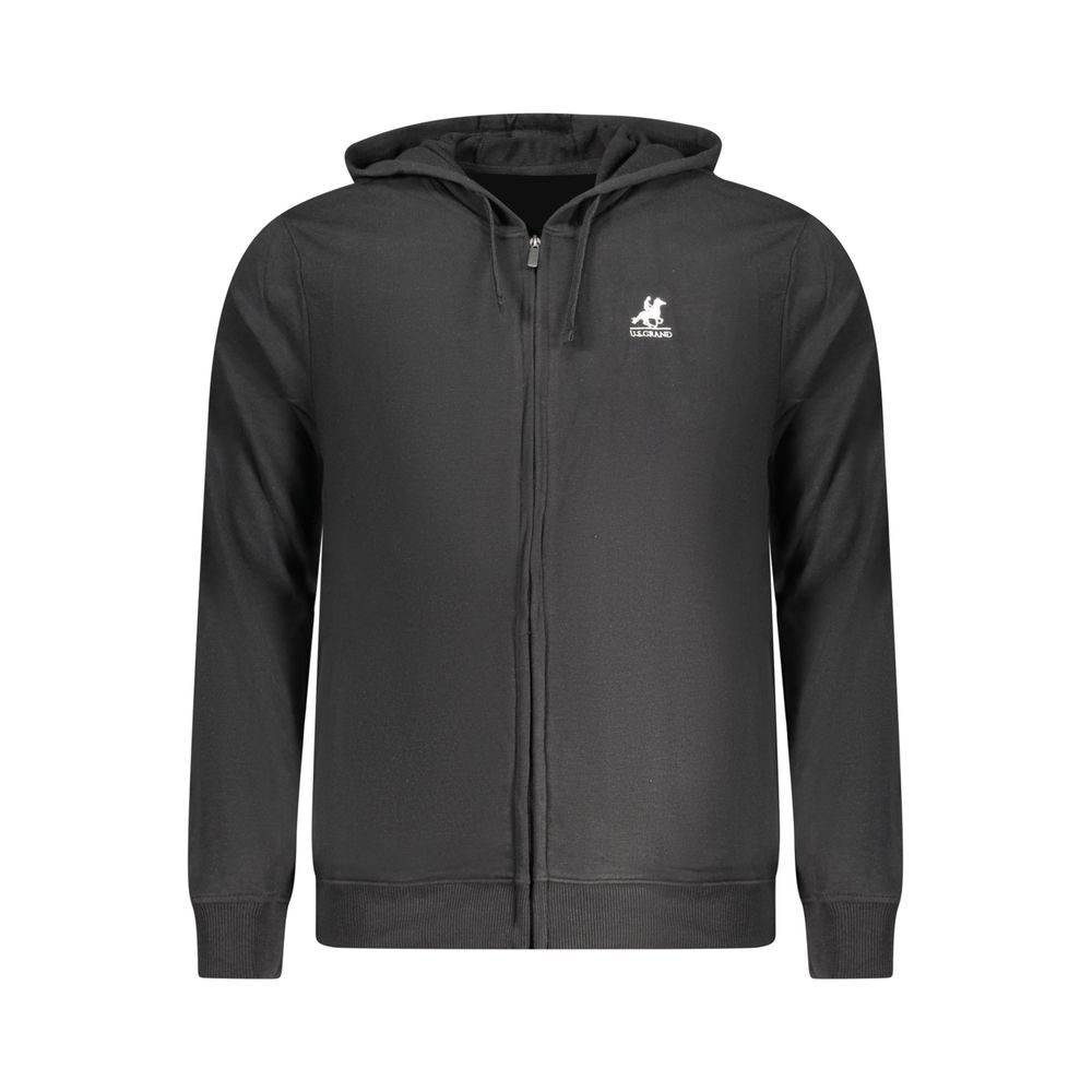 U.S. Grand Polo Black Cotton Men's Hoodie