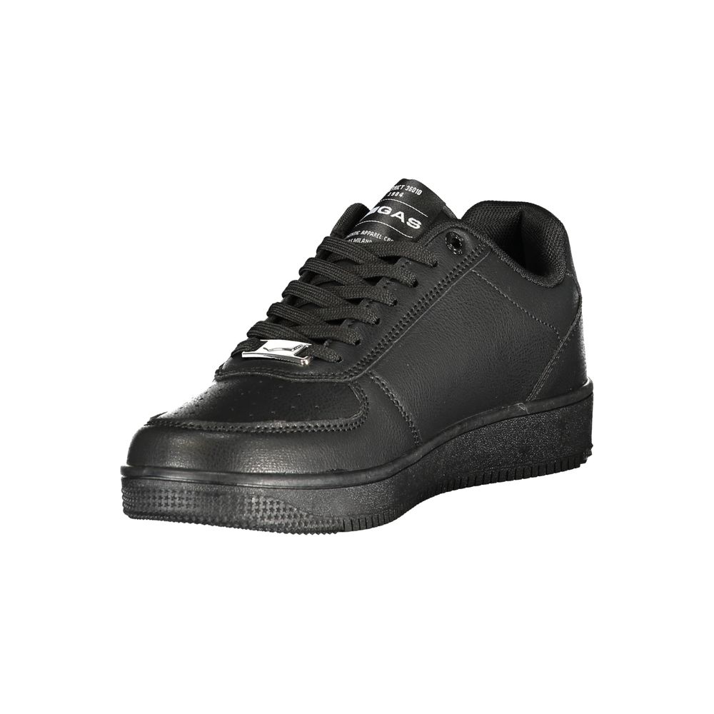 Gas Black Polyurethane Women Sneaker | Regal Royce