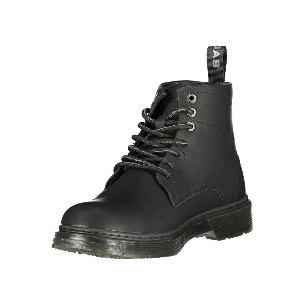 Gas Black Polyurethane Men's Ankle Boot | Regal Royce