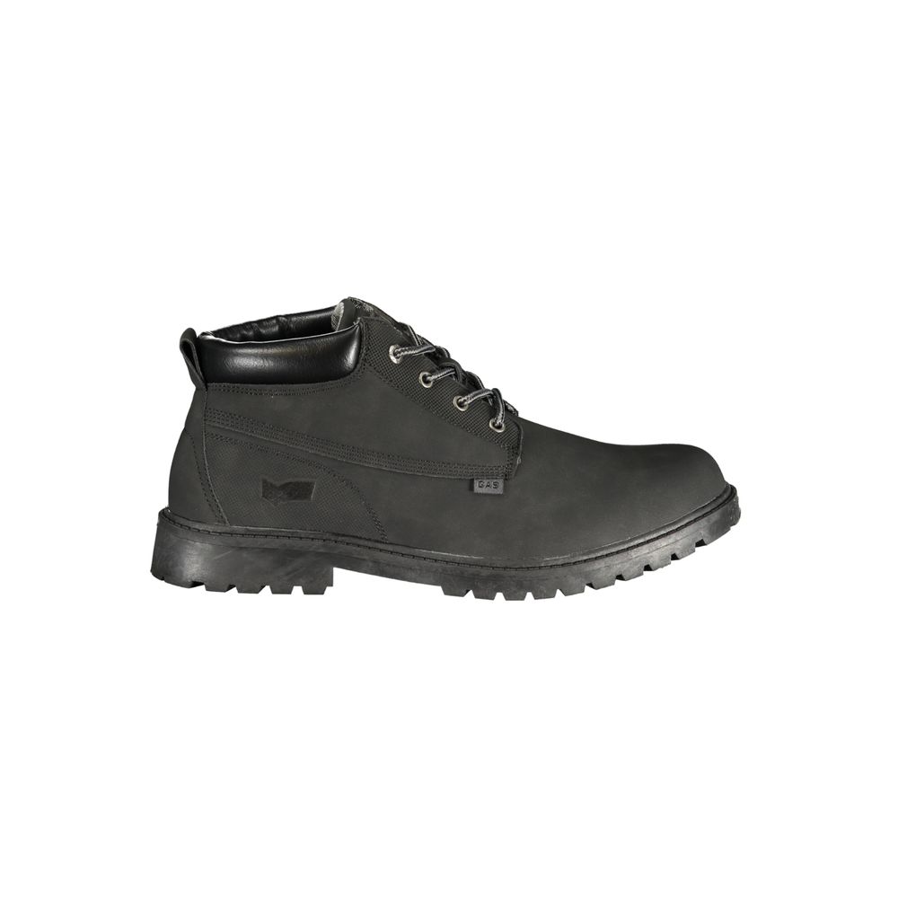 Gas Black Polyurethane Men Ankle Boot | Regal Royce
