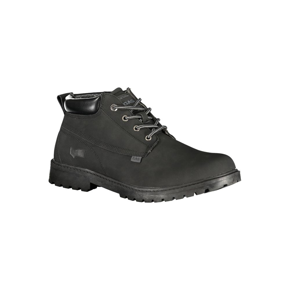Gas Black Polyurethane Men Ankle Boot | Regal Royce