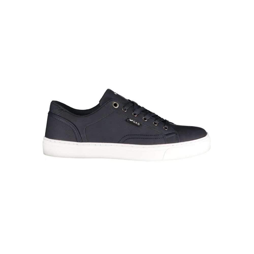 Gas Blue Polyurethane Men Sneaker | Regal Royce