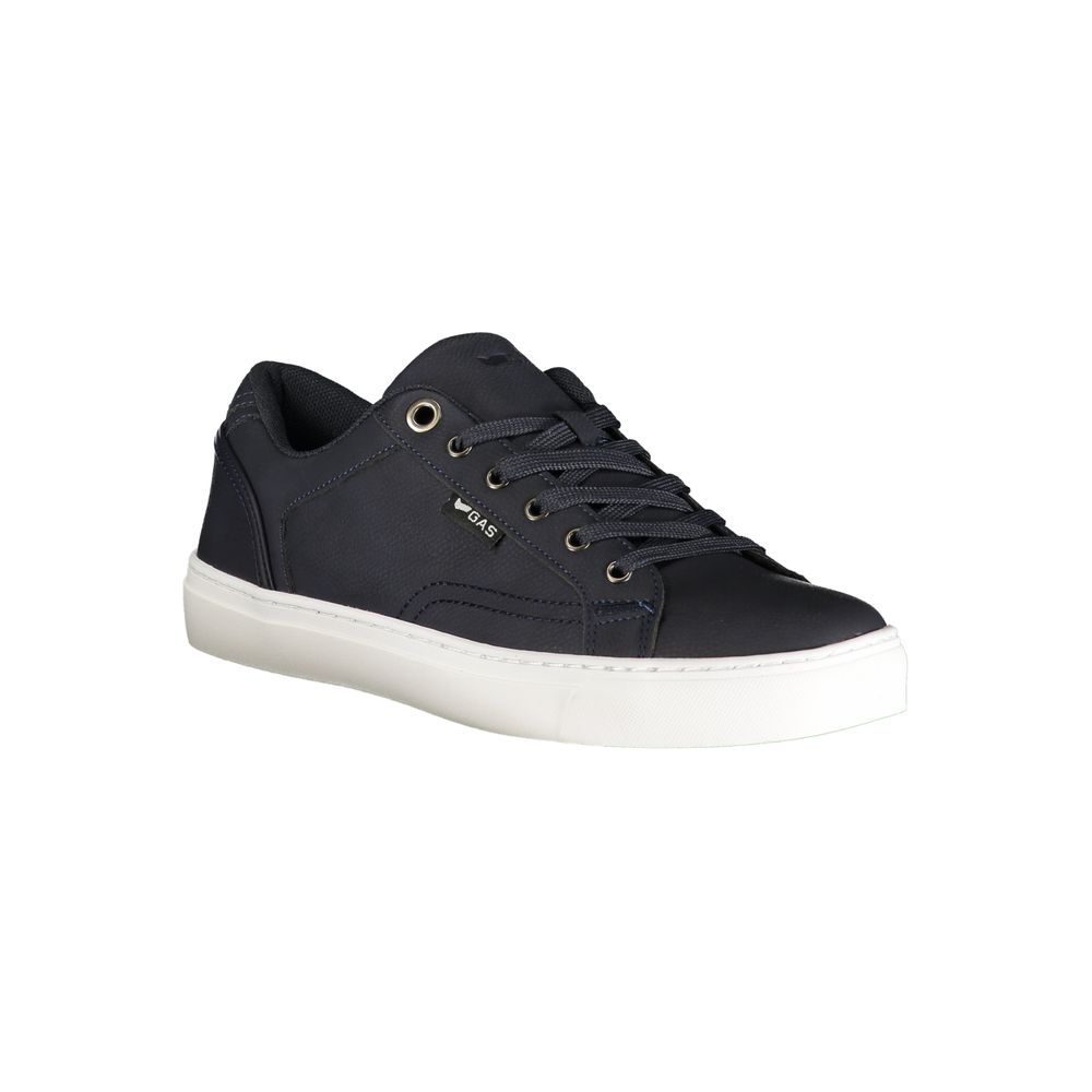 Gas Blue Polyurethane Men Sneaker | Regal Royce