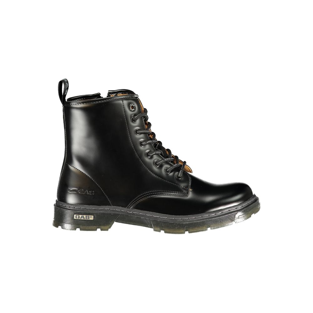 Gas Black Polyurethane Men Ankle Boot | Regal Royce