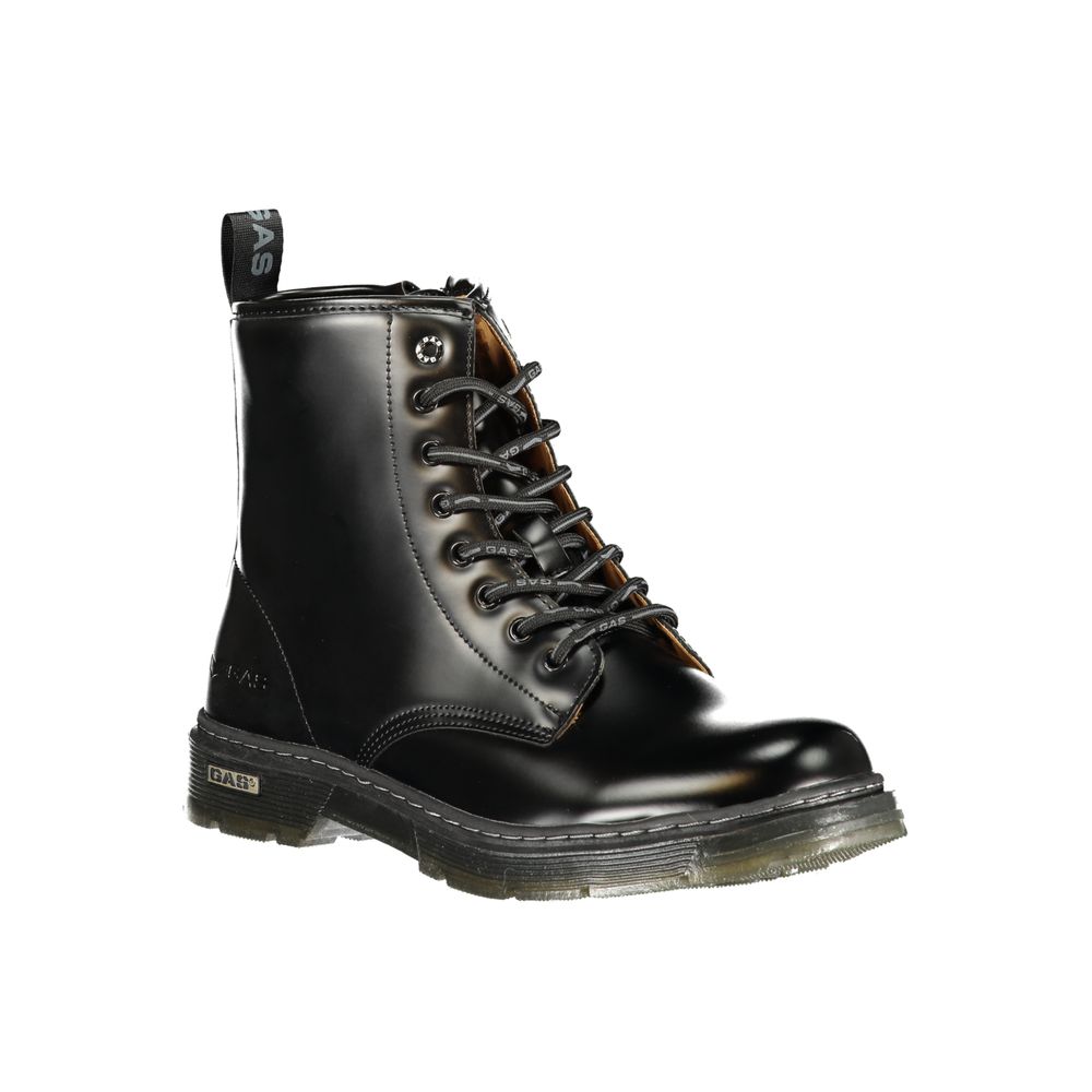 Gas Black Polyurethane Men Ankle Boot | Regal Royce