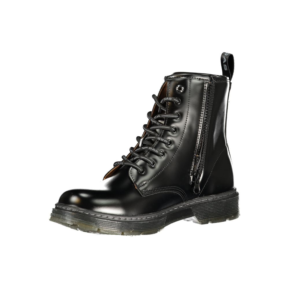 Gas Black Polyurethane Men Ankle Boot