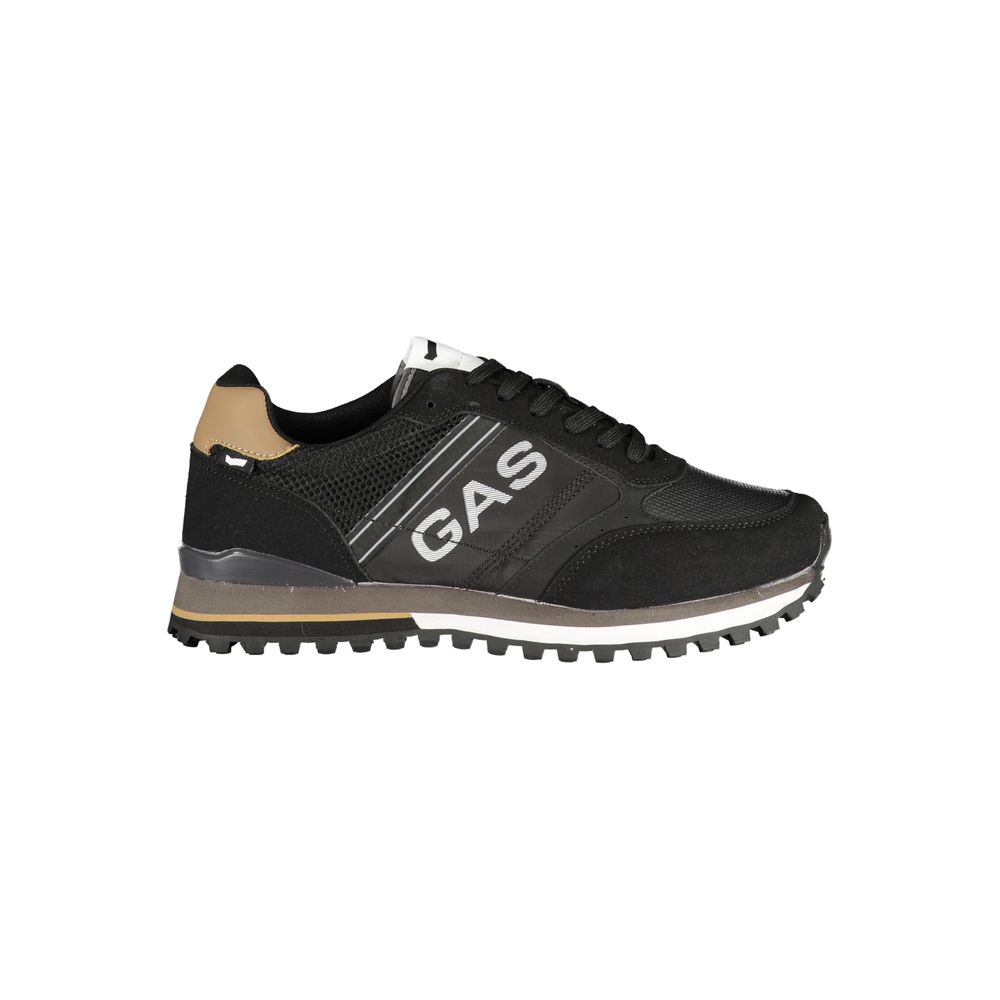 Gas Black Polyester Men Sneaker | Regal Royce