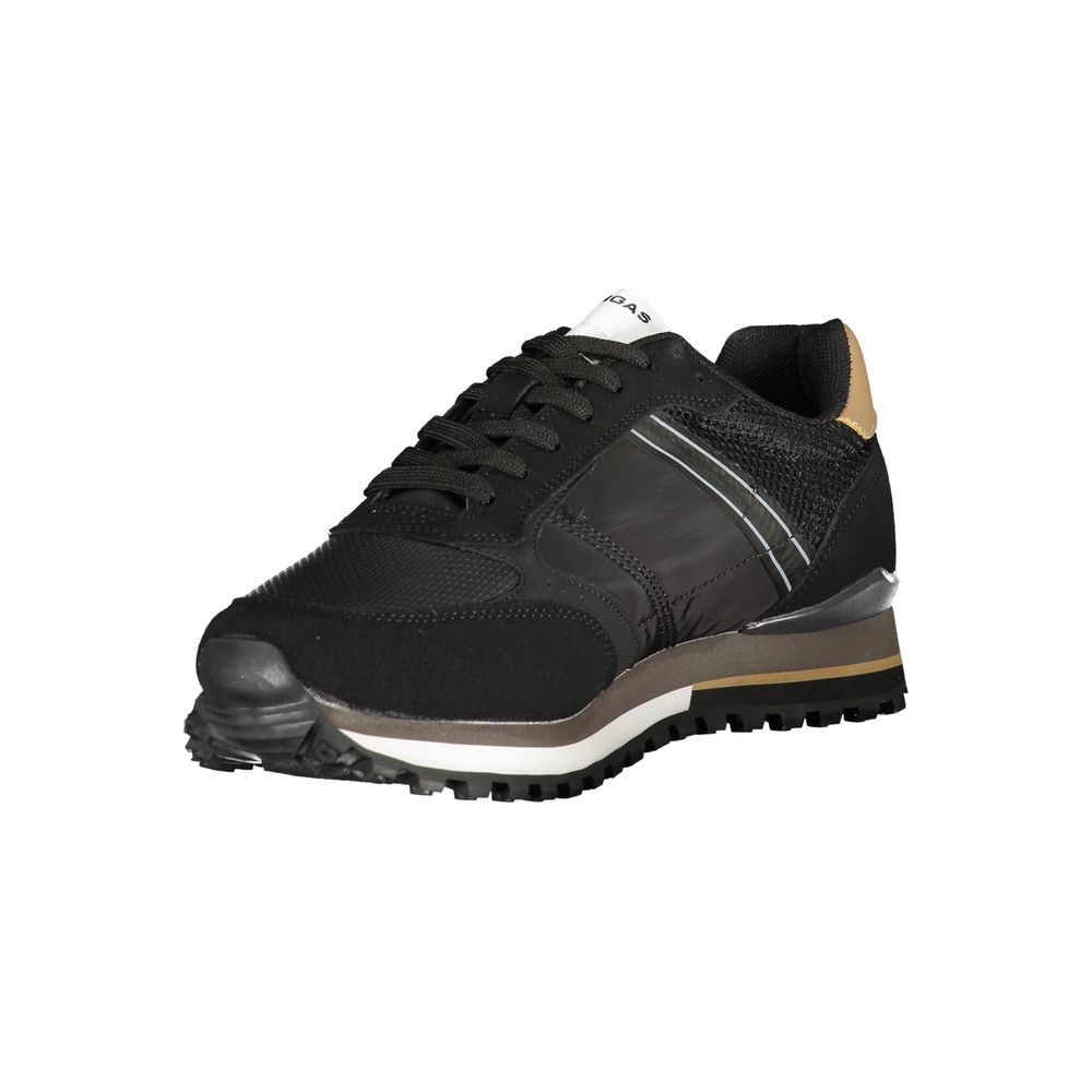 Gas Black Polyester Men Sneaker | Regal Royce