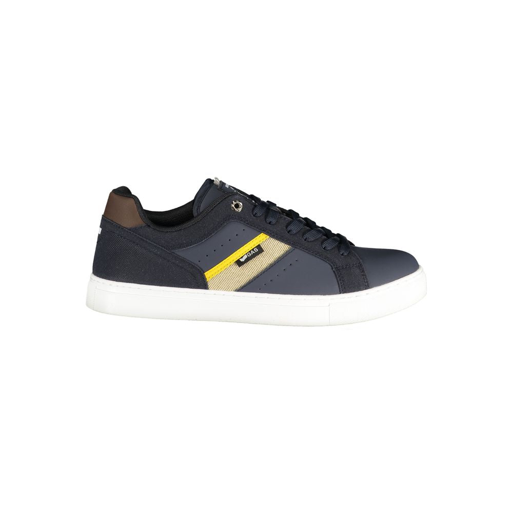 Gas Blue Polyester Men Sneaker | Regal Royce