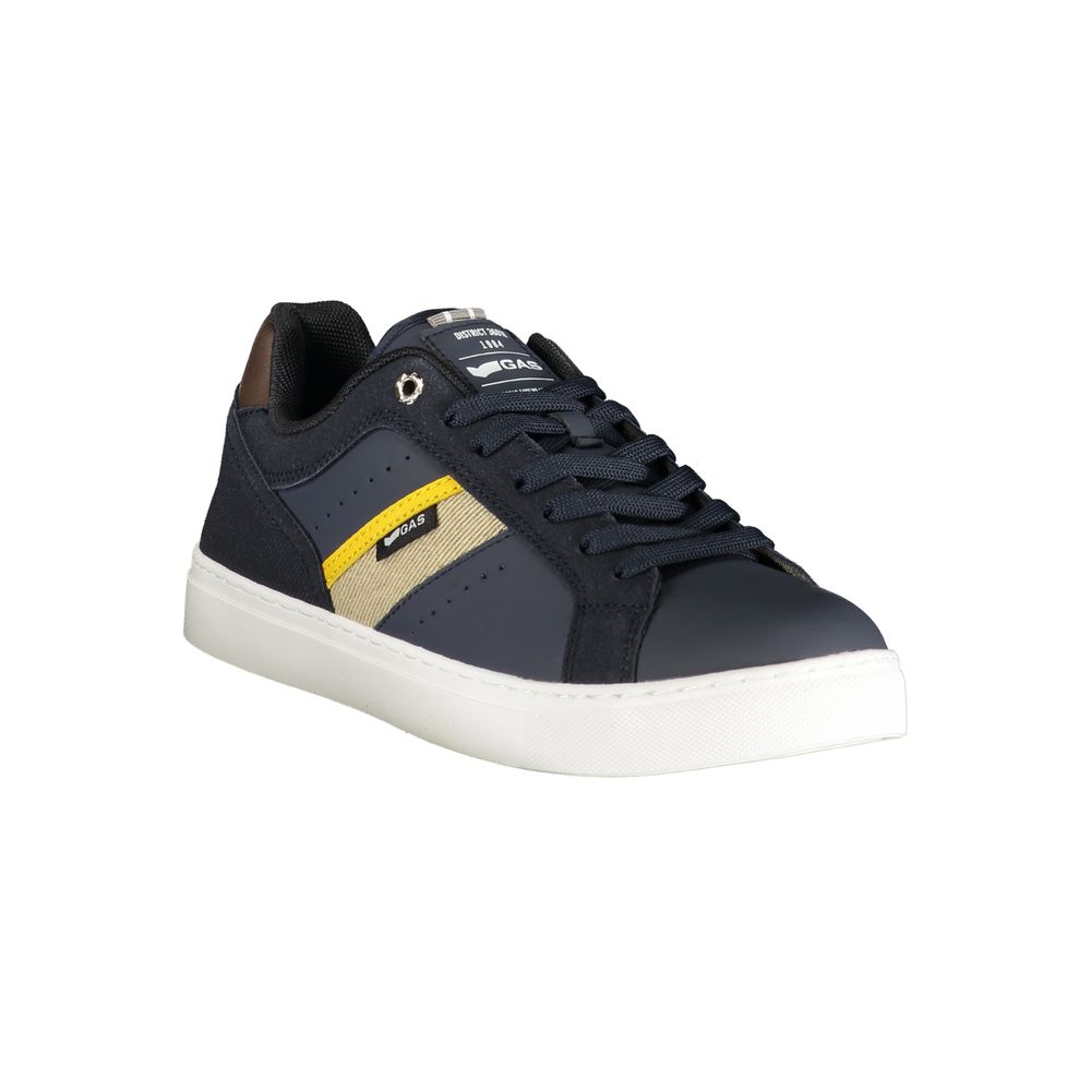 Gas Blue Polyester Men Sneaker | Regal Royce